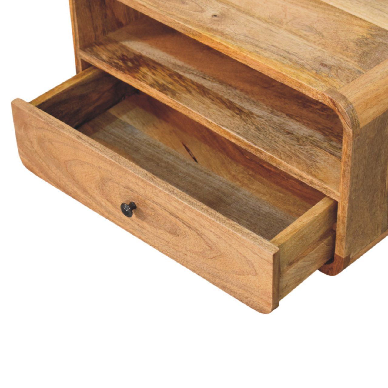 Curved Upper Slot Floating Nightstand