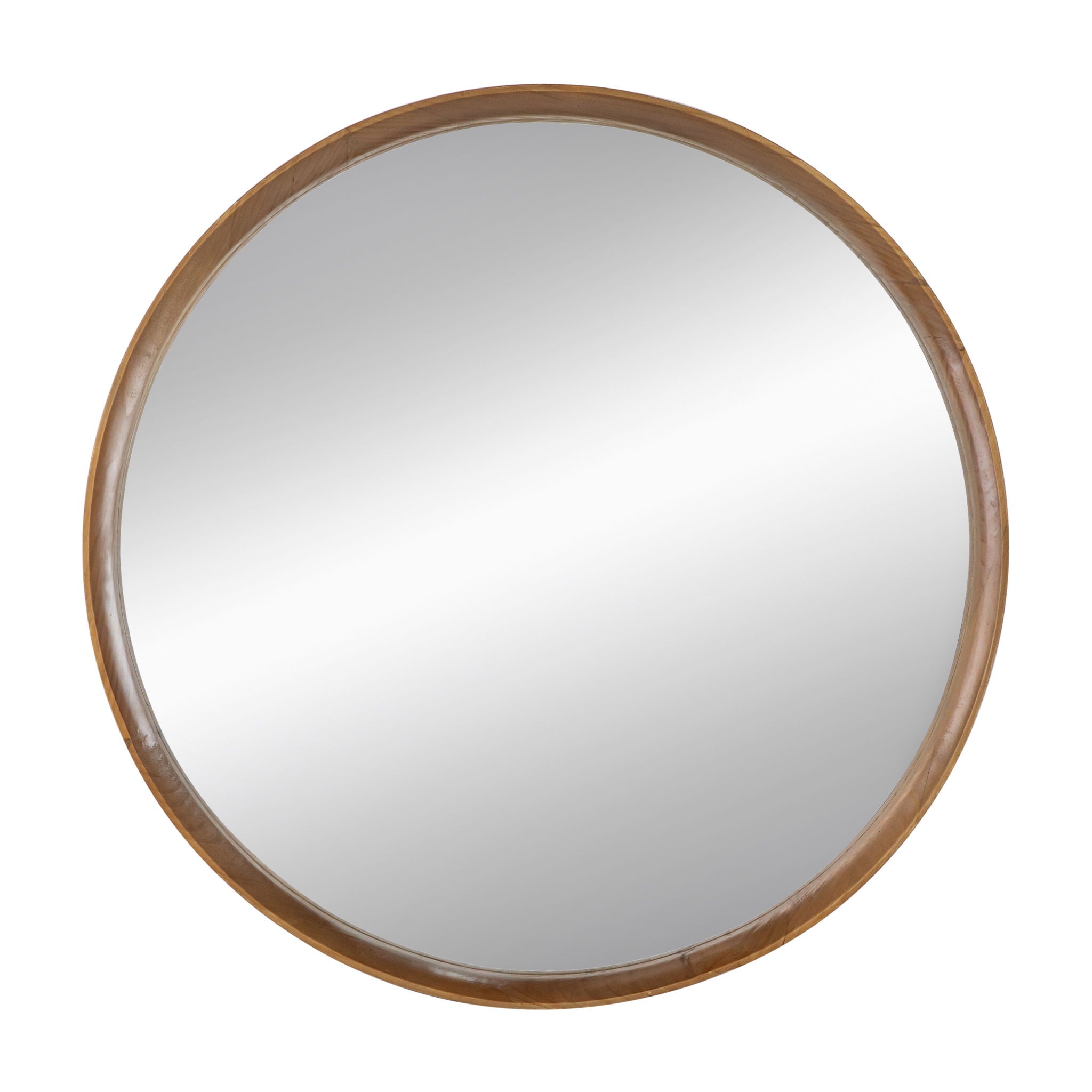 Round Wood Mirror, Wall Mounted Mirror Home Decor For Bathroom Living Room