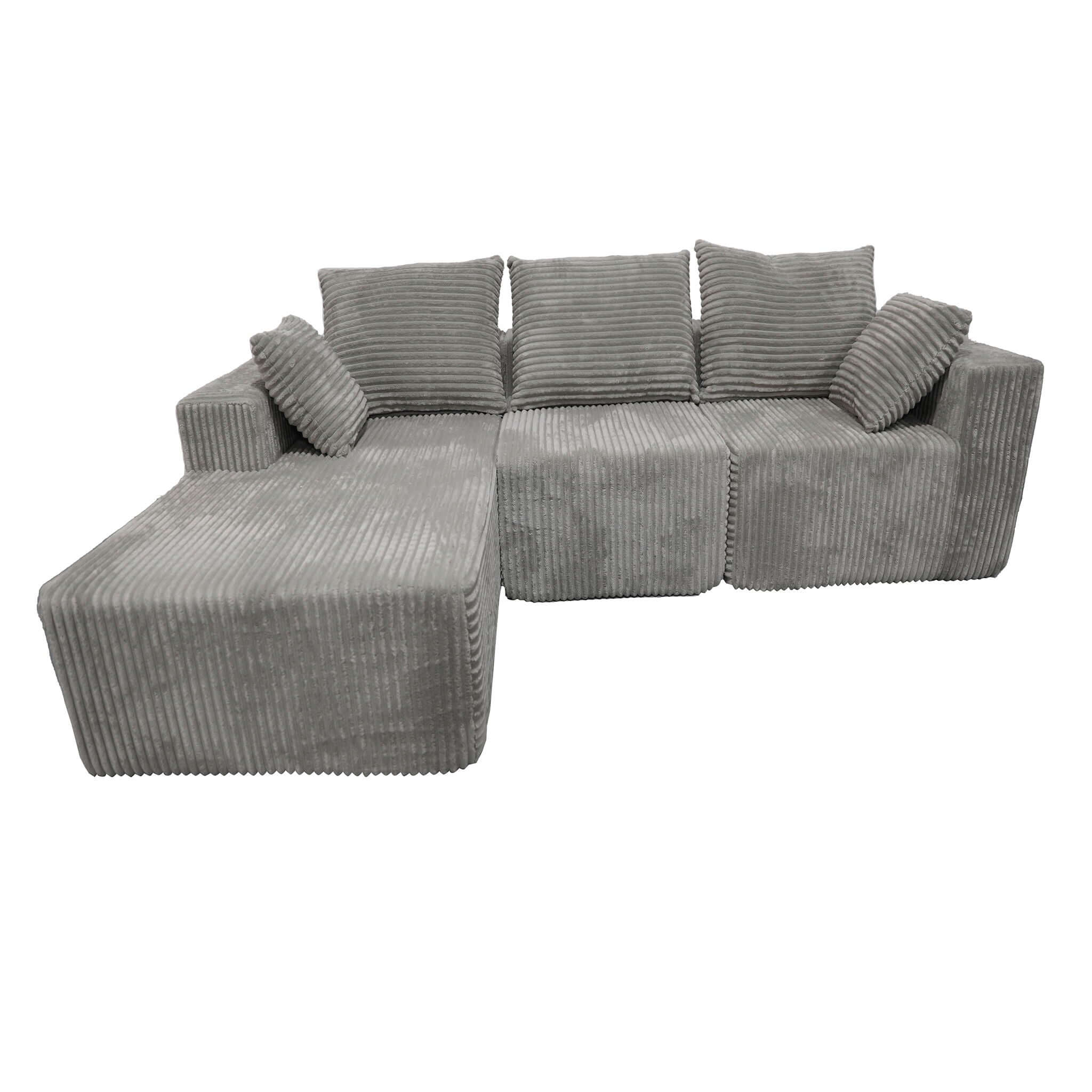 Corner Combination Sofa Sectional Couch With Soft Plush Fabric