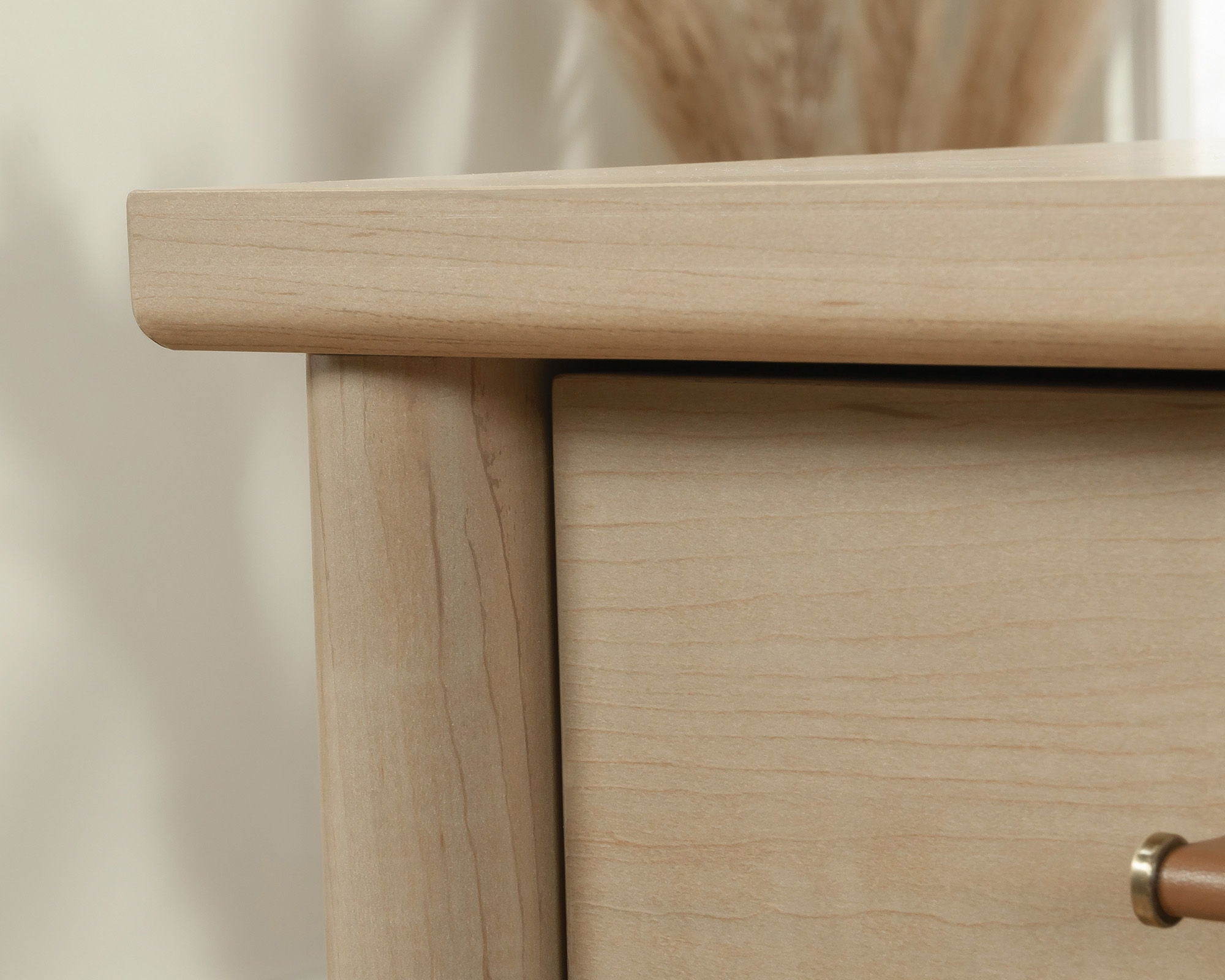 Executive Desk with Storage in Natural Maple