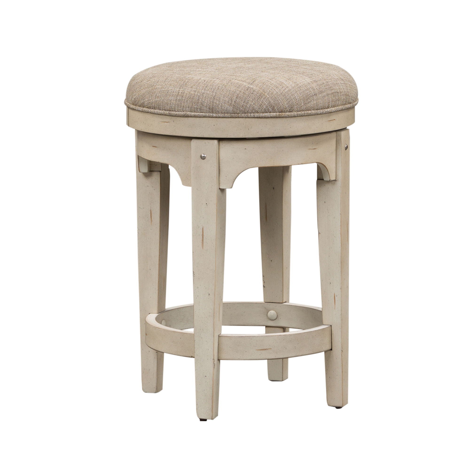 Liberty Furniture Morgan Creek - Console Swivel Stool - White | Meri Furniture