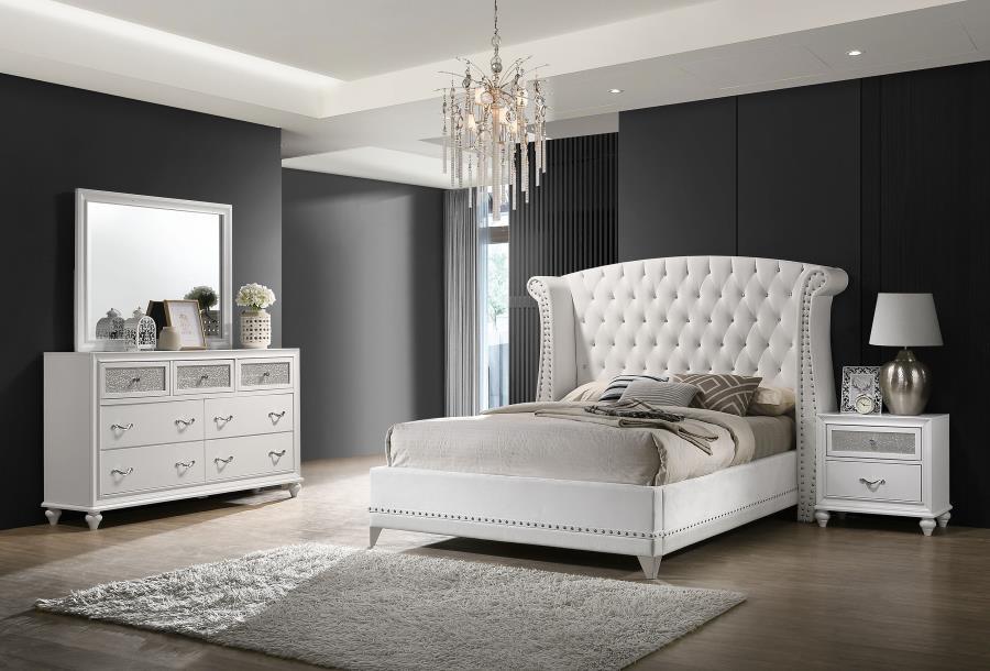 Coaster Fine Furniture Barzini - Upholstered Tufted Bedroom Set | Meri Furniture