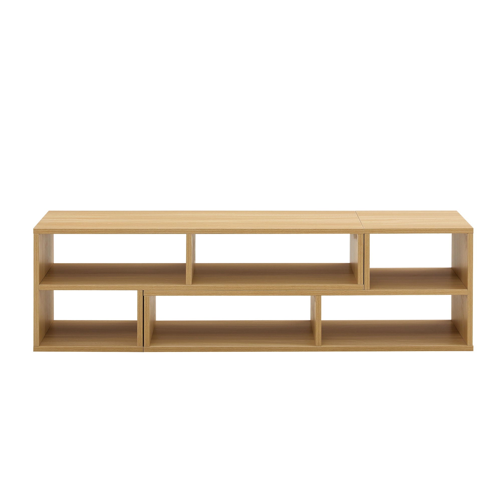 Cube TV Stand With Open Storage And 2 Shelves