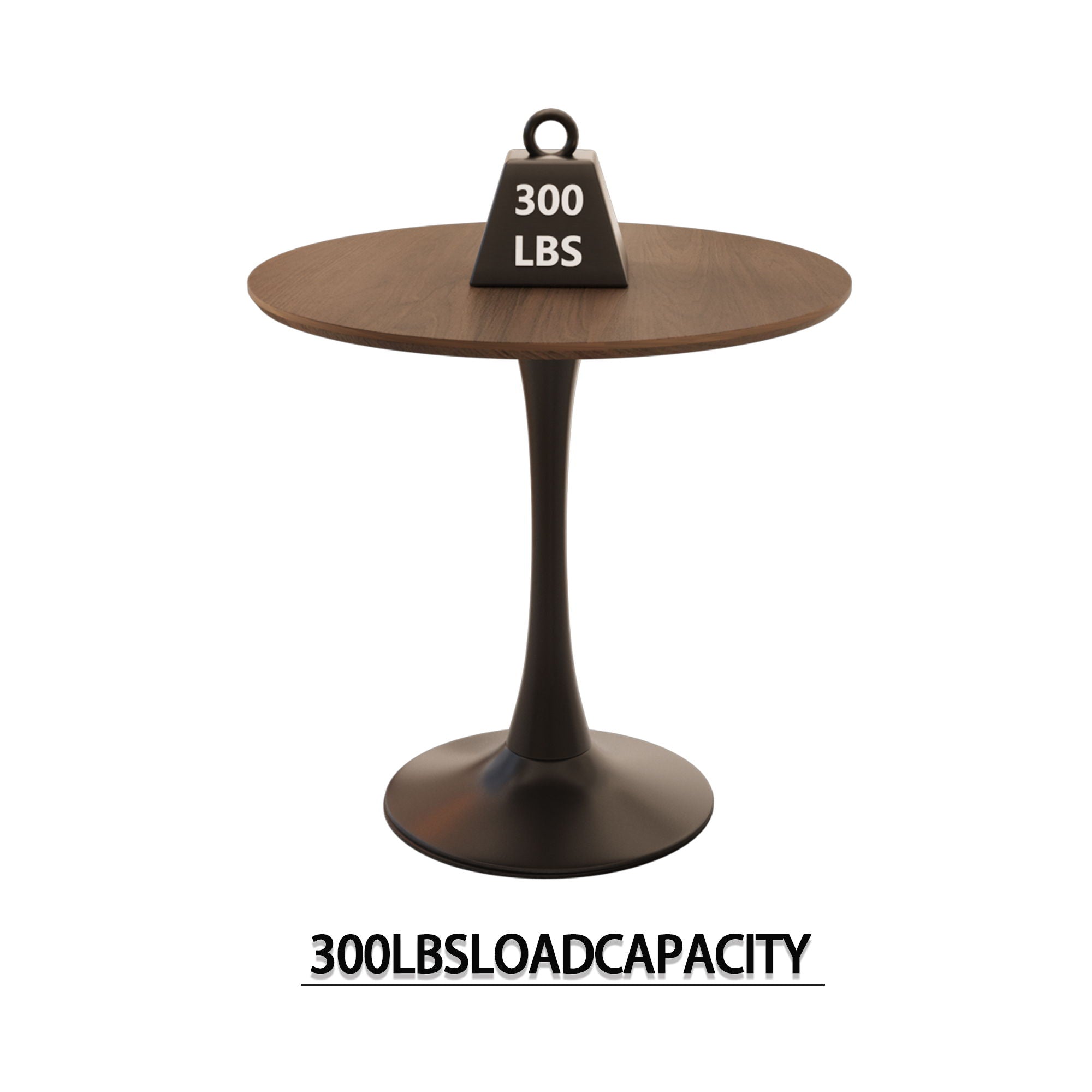 Round Dining Table Set With Tulip Design And 2 Chairs