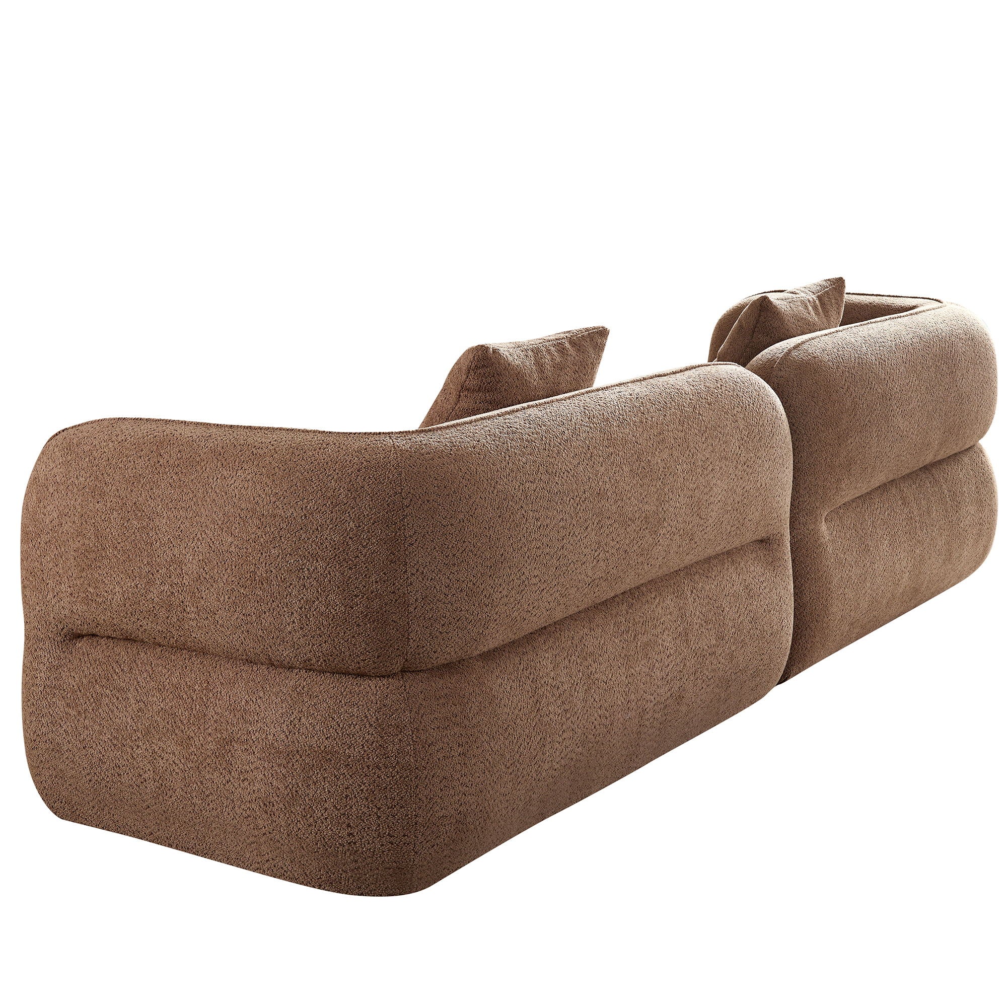 Sectional Sofa With Durable Fabric, Solid Wood Frame, And High Density Sponge Fill
