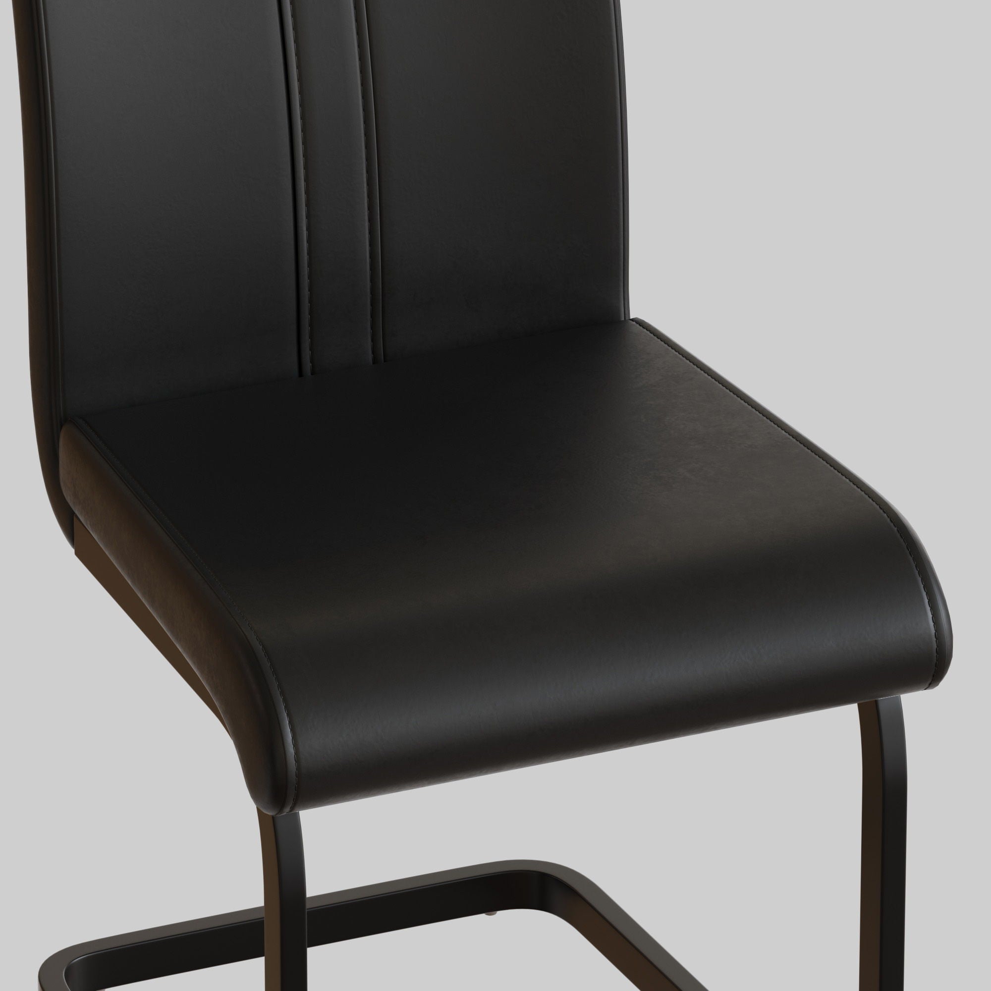 Modern Dining Chairs With High Back Upholstered Design Metal Legs