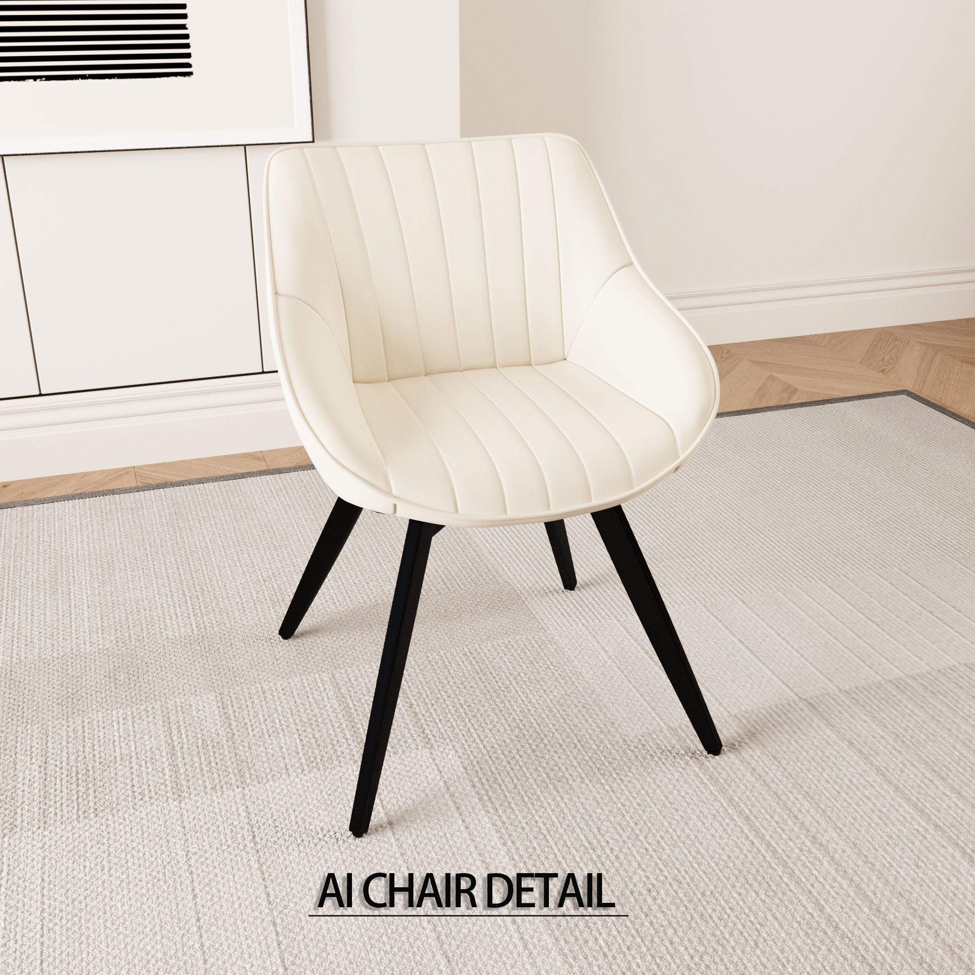 Round Dining Table Set With Tulip Design And 2 Chairs