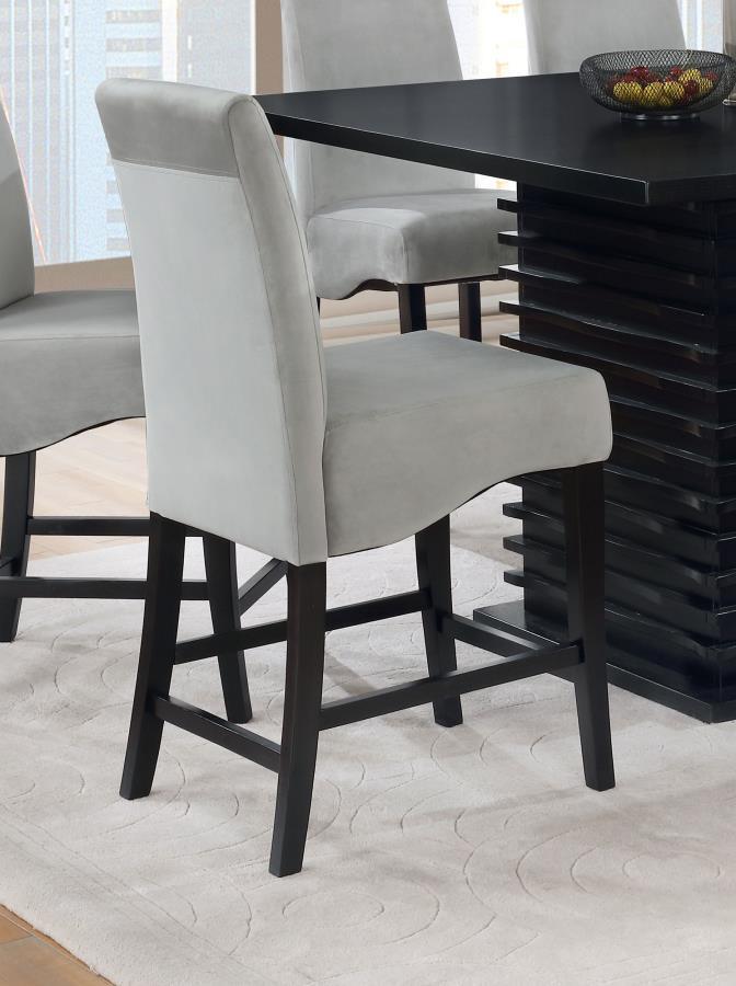 Coaster Fine Furniture Stanton - Upholstered Counter Chairs (Set of 2) - Gray And Black | Meri Furniture