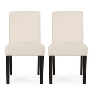 Contemporary Dining Chair With Upholstered Seating And Tapered Legs
