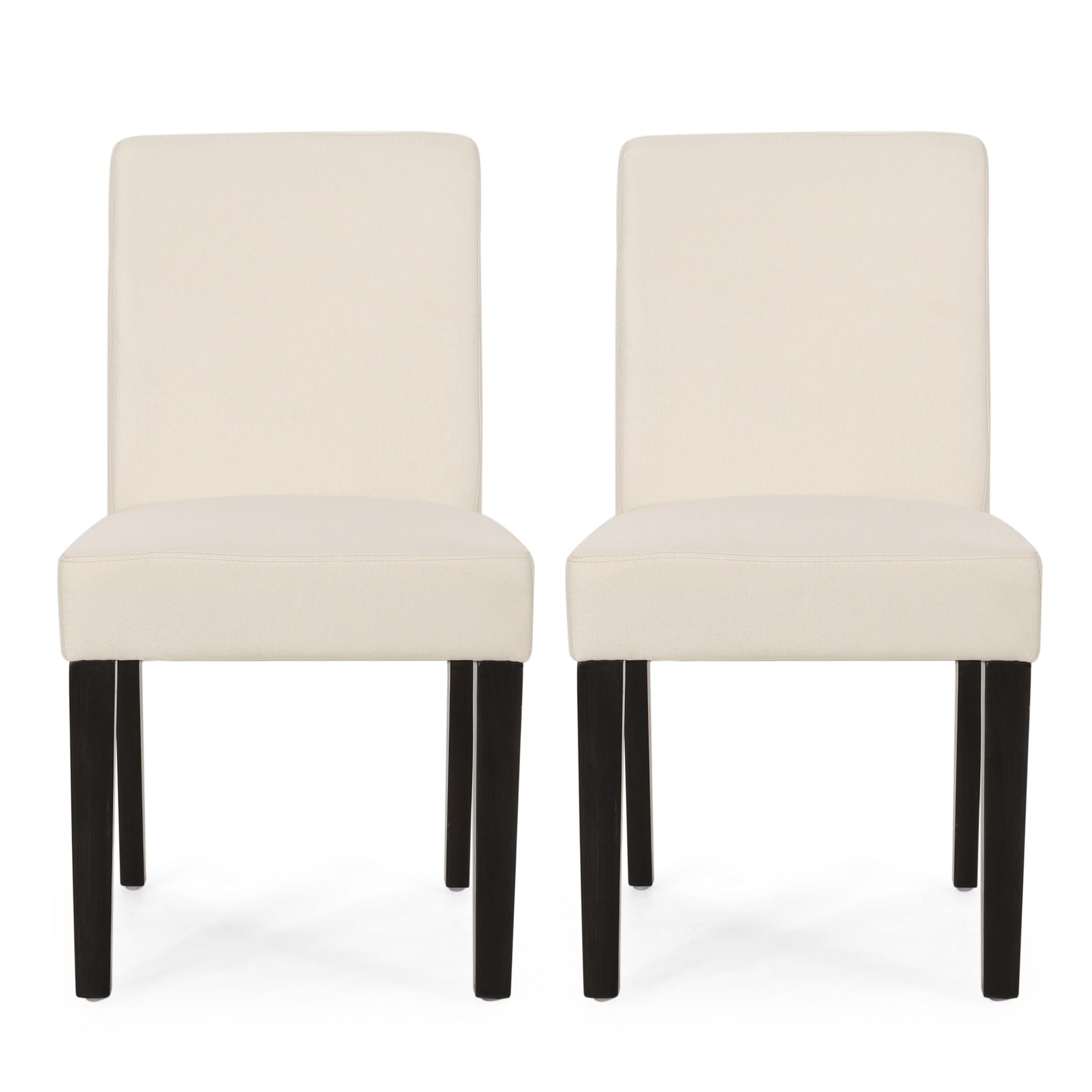 Contemporary Dining Chair With Upholstered Seating And Tapered Legs