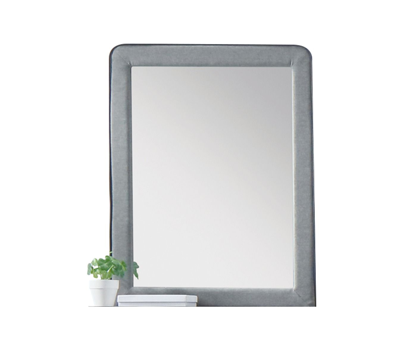 ACME Valda - Mirror - Light Gray Fabric | Meri Furniture