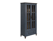 International Furniture Direct Toscana - 1 Drawer 2 Glass Doors Cabinet | Meri Furniture