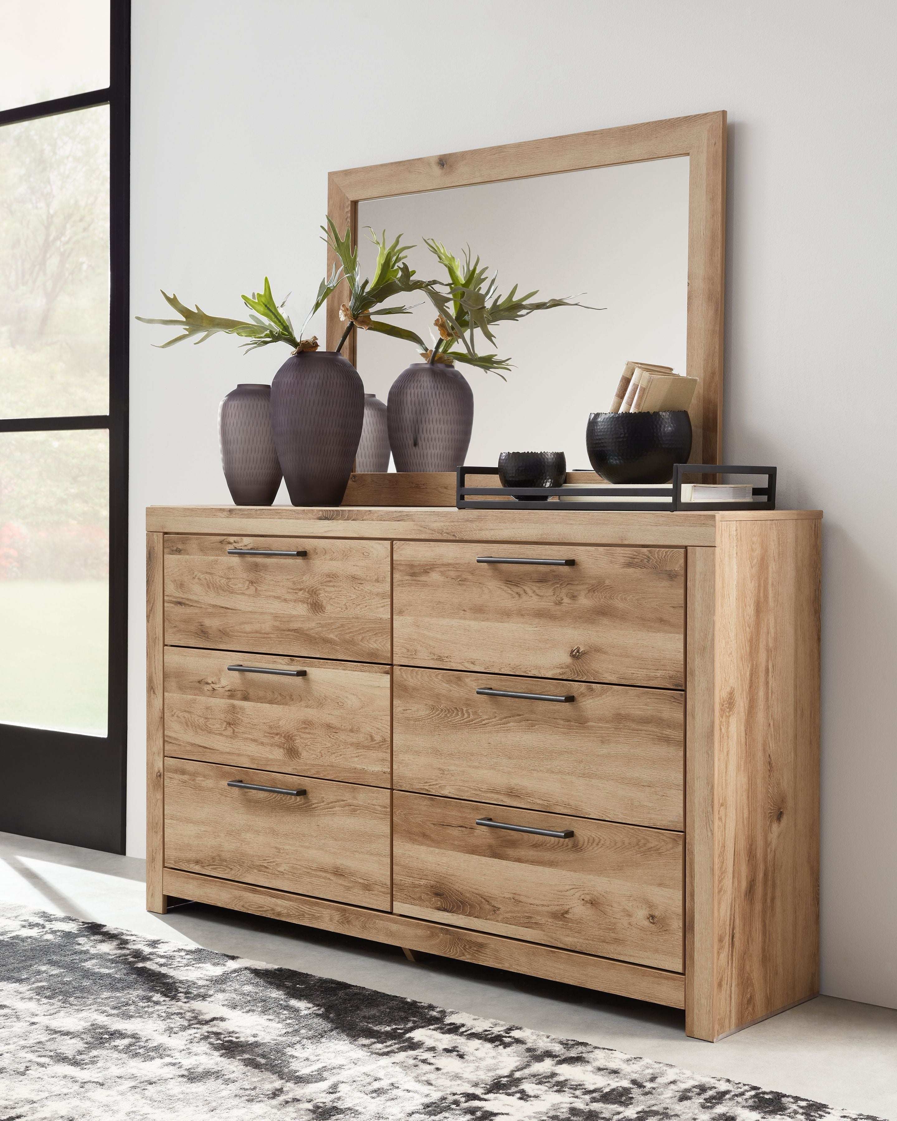 Signature Design by Ashley® Hyanna - Tan - Dresser, Mirror | Meri Furniture