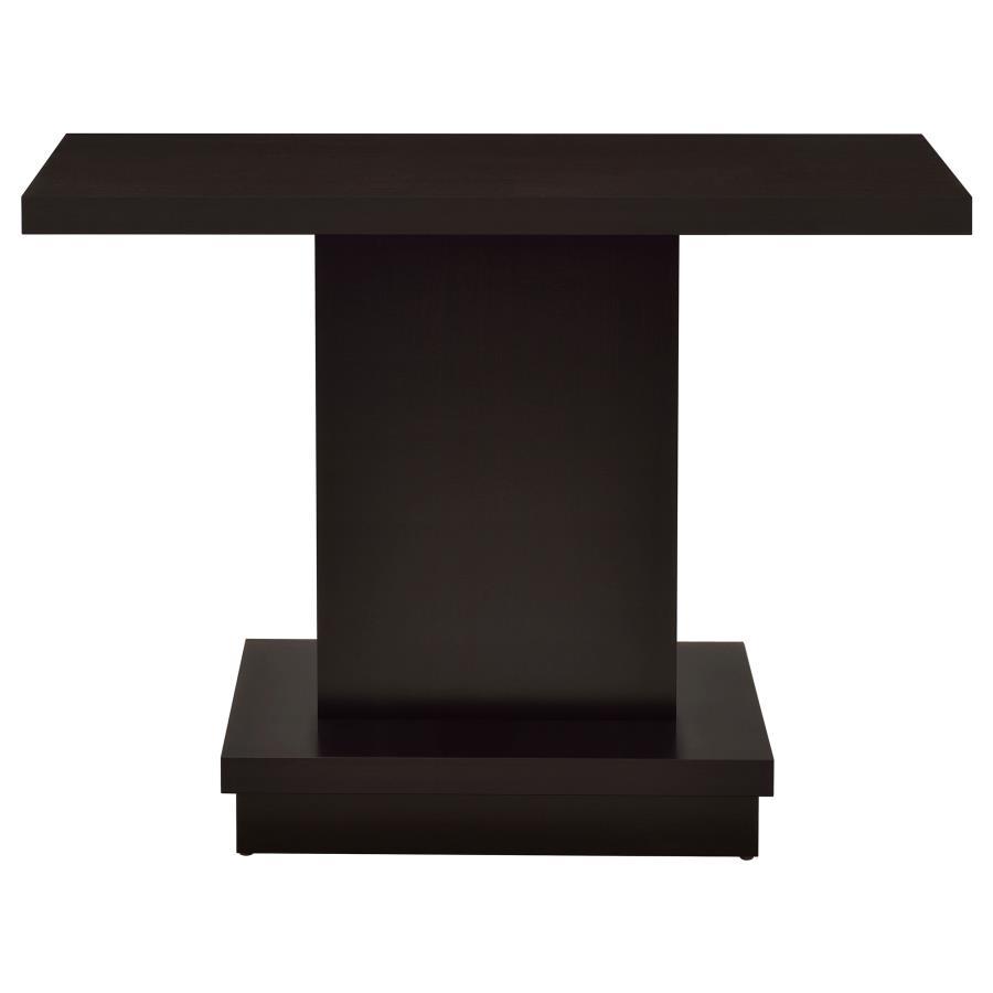 Coaster Fine Furniture Reston - Engineered Wood Pedestal Console Table - Cappuccino | Meri Furniture