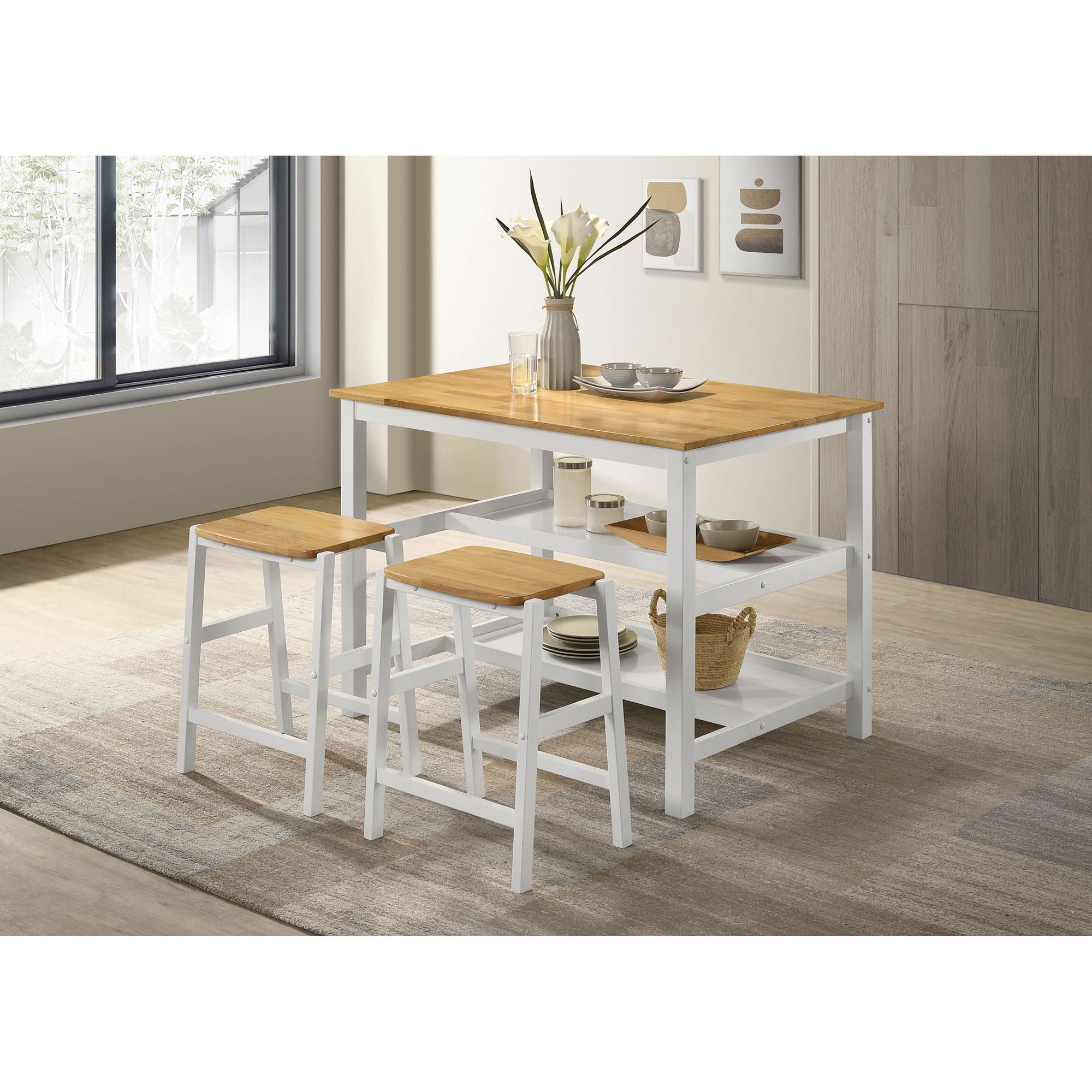 Cowichan - Backless Counter Stool (Set of 2) - White