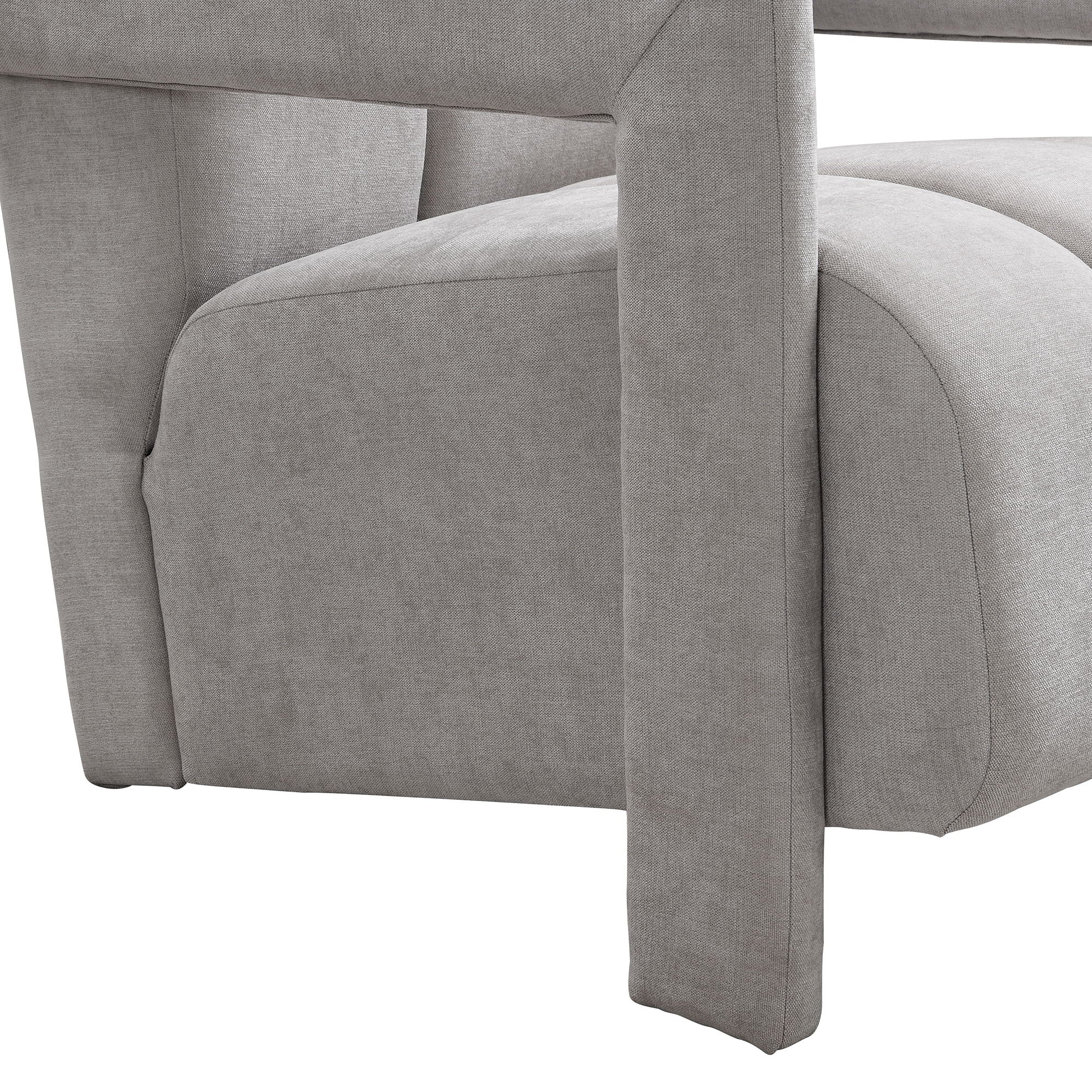 Modern Minimalist Leisure Armchair With L Shaped Armrests