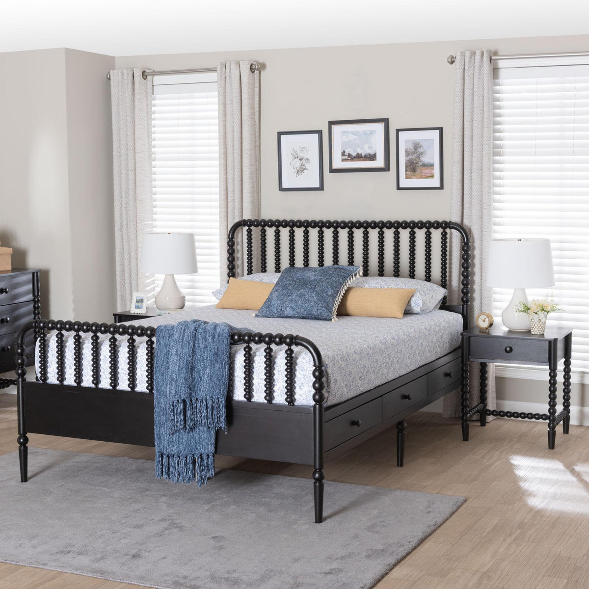 Lucera 3-Piece Bedroom Set, Queen, Black
