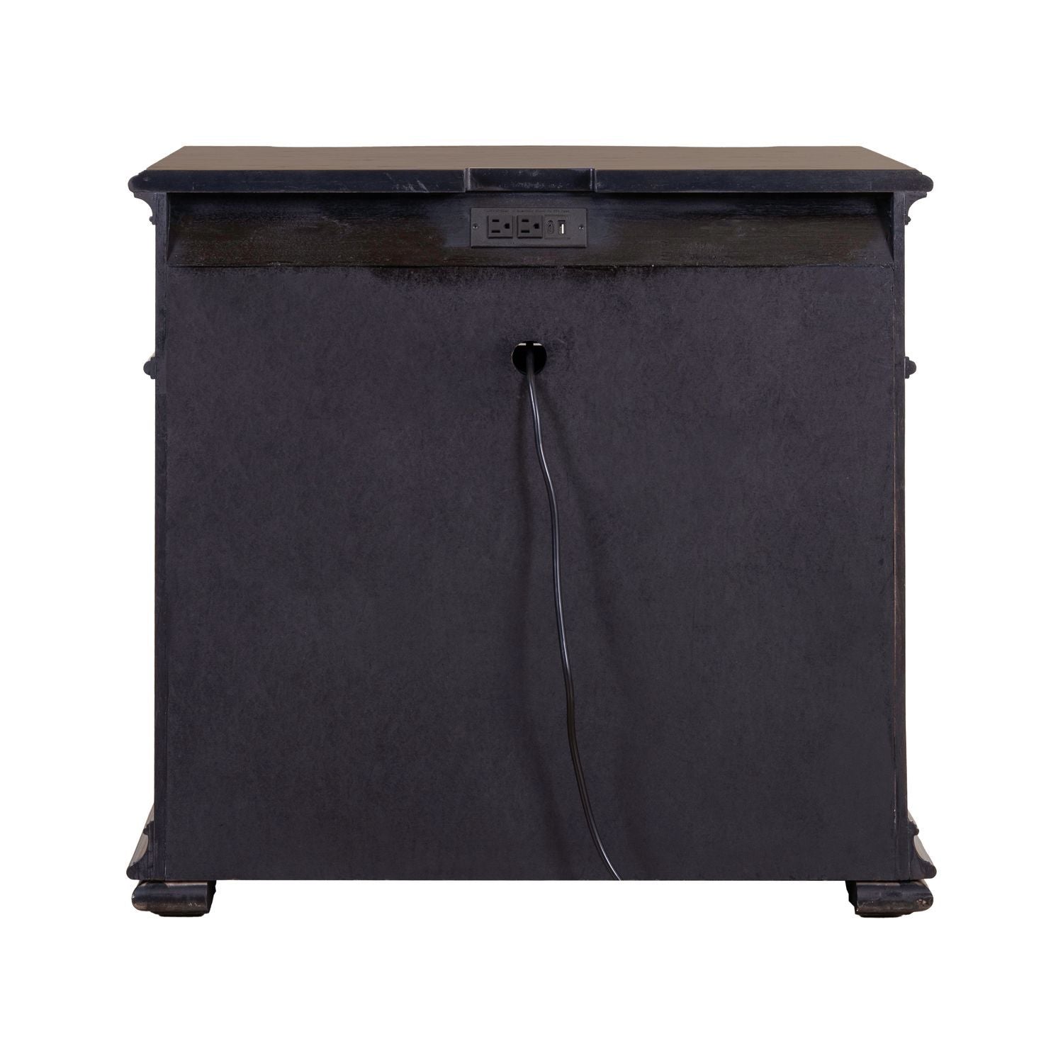 Providence Park - Bedside Chest With Charging Station - Chateau Brown