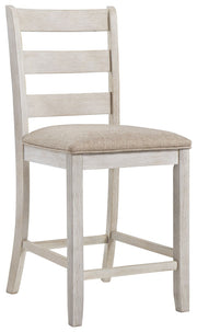 Signature Design by Ashley® Skempton - White - Upholstered Barstool (Set of 2) | Meri Furniture