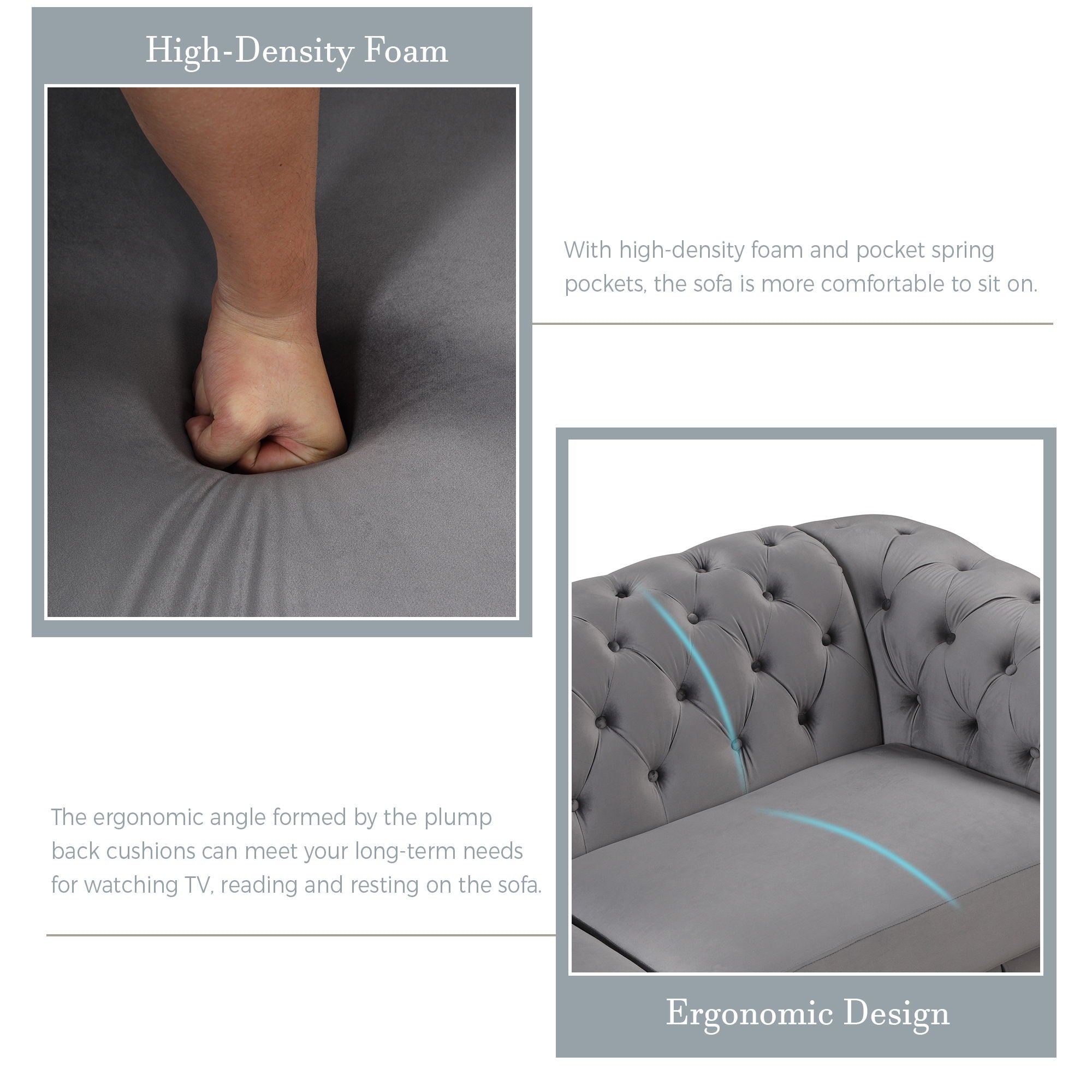 Upholstered Accent Sofa Chair With Removable Cushion