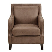Shasta - Accent Chair With And Nail Buttons - Brown