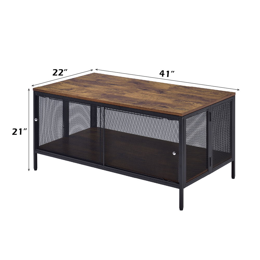 Winam - Coffee Table - Antique Oak & Black