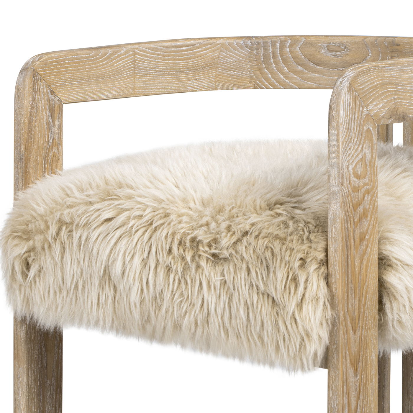 Millwick - Low Back Genuine Fur Counter Stool - Natural Blonde