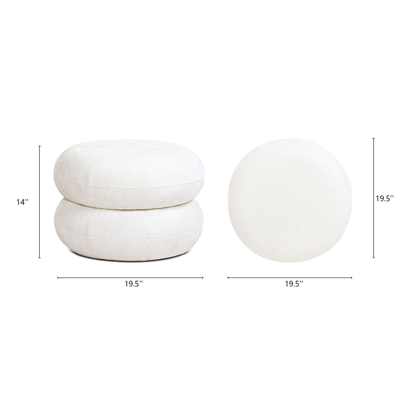 Nest - Low Round Upholstered Ottoman