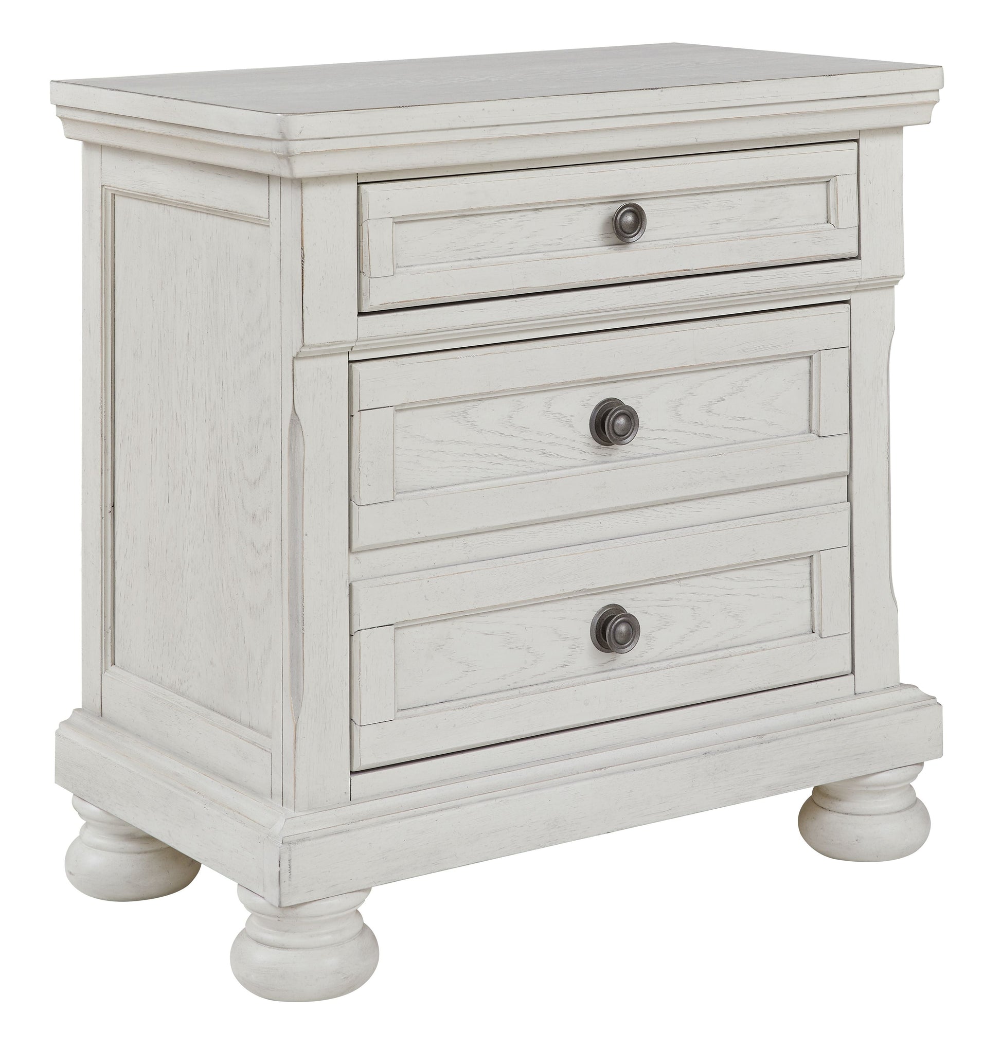 Signature Design by Ashley® Robbinsdale - Antique White - Two Drawer Night Stand | Meri Furniture