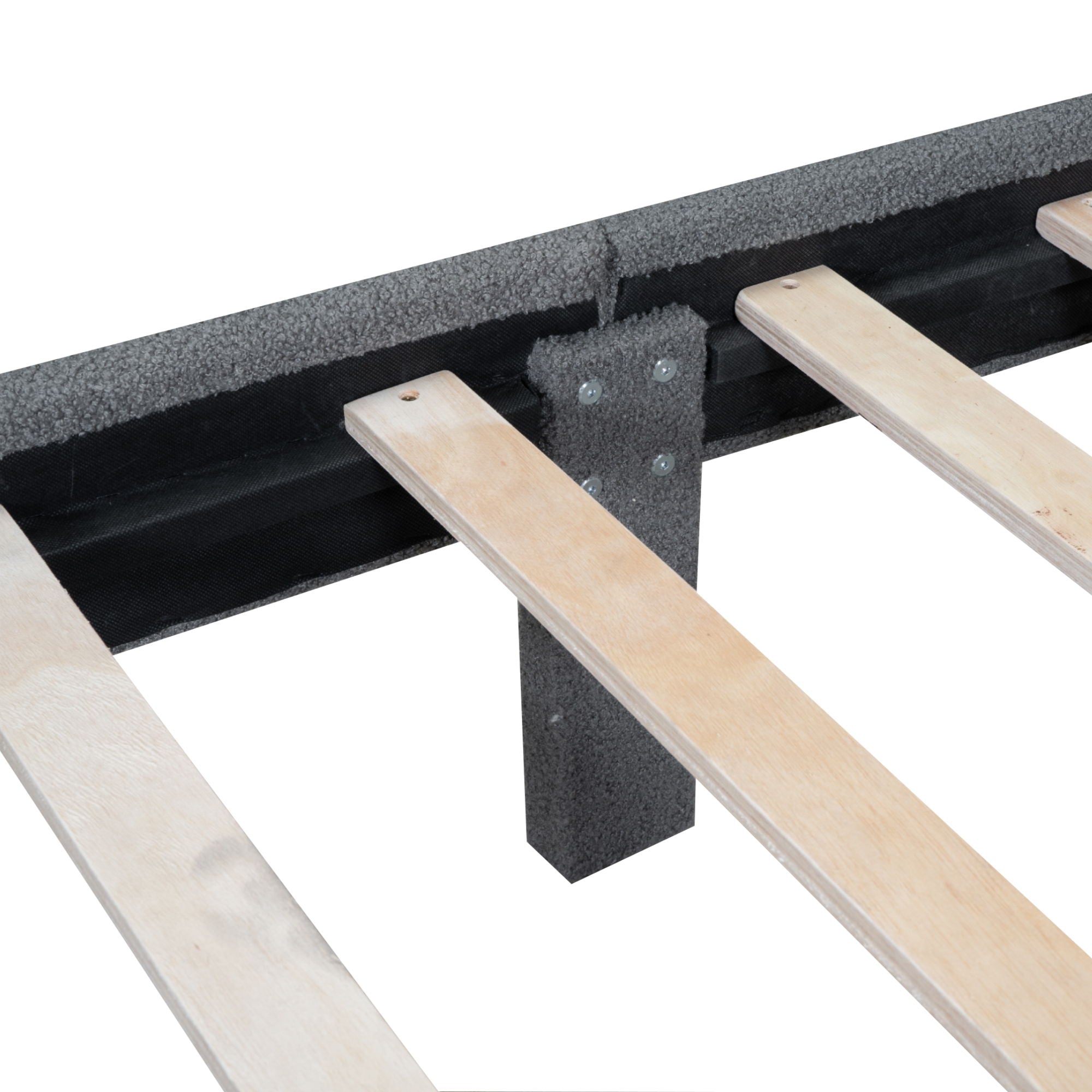 Upholstered Platform Bed With Drawer