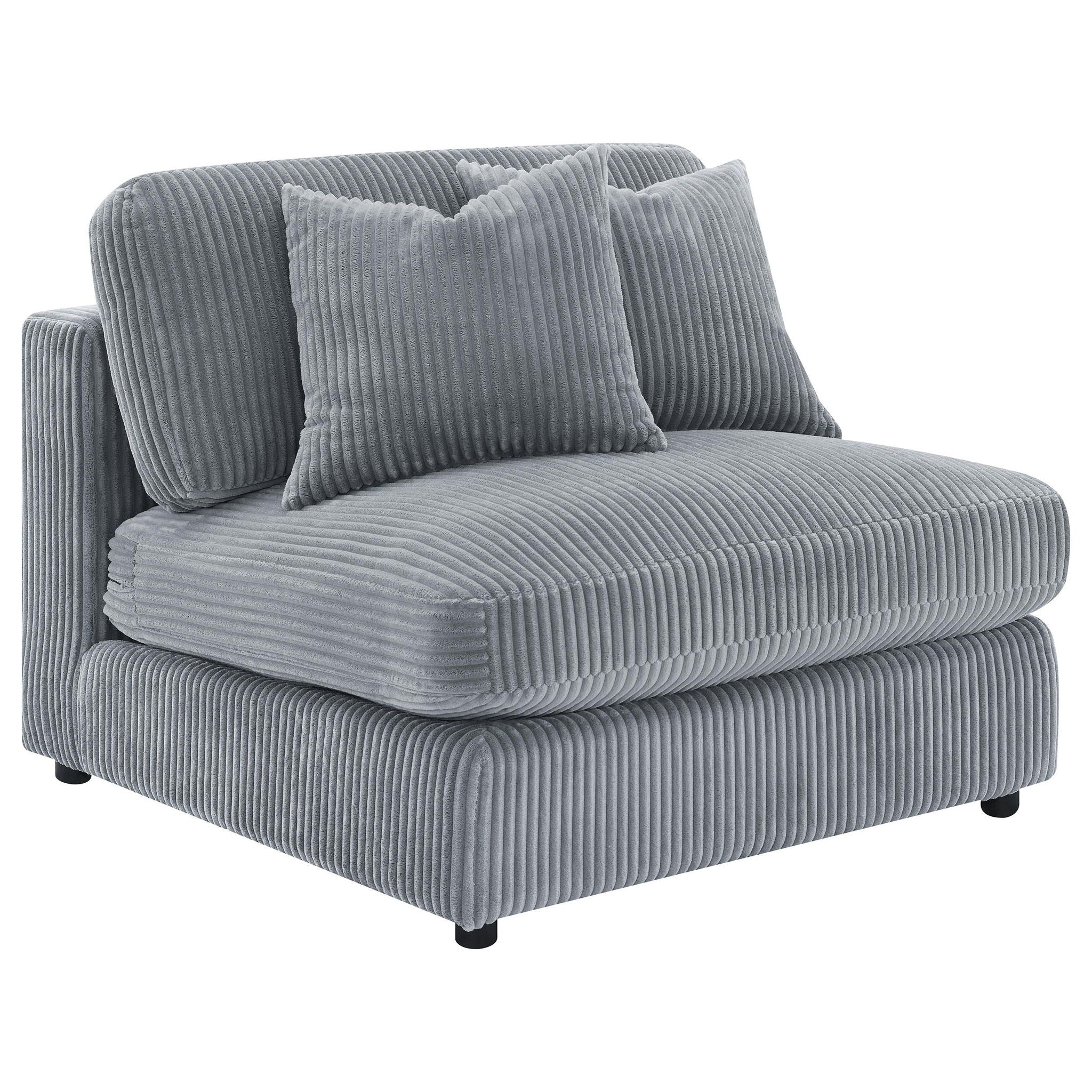 Blaine Upholstered Reversible Chaise Sectional Sofa Fog