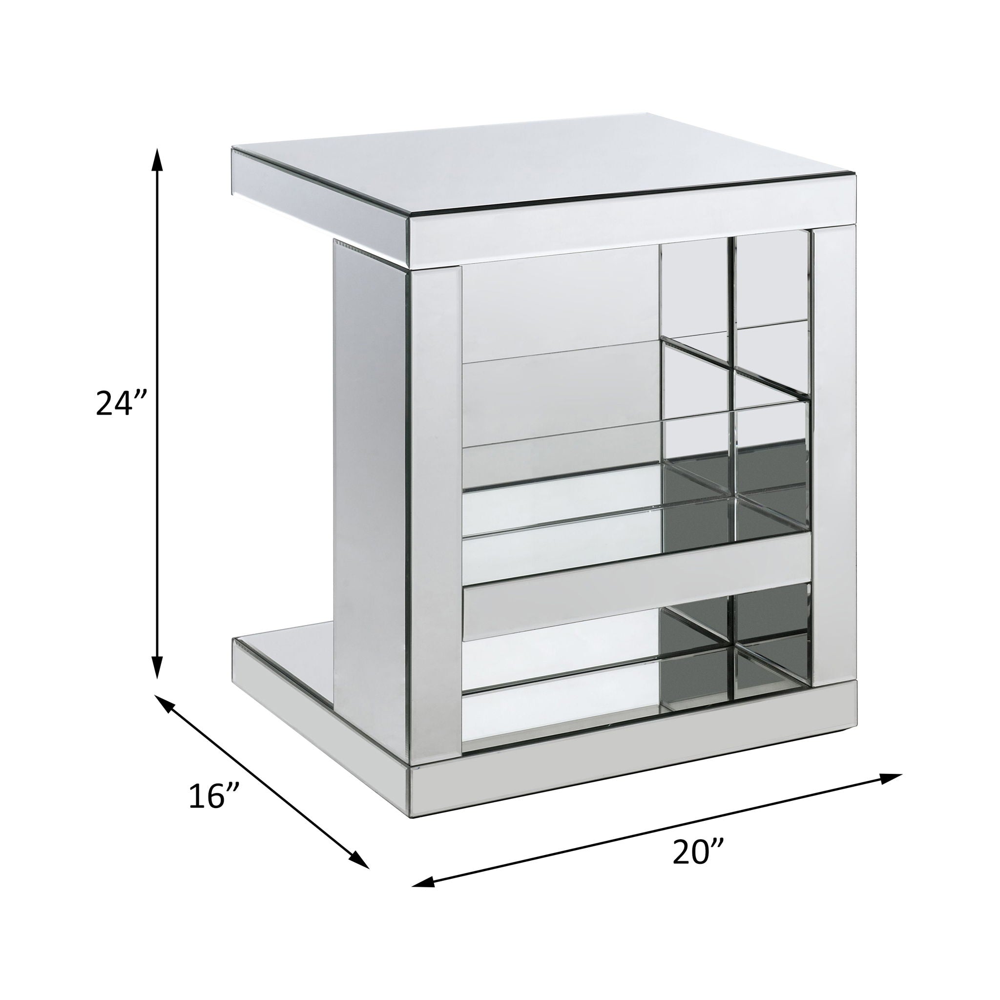 Dominic - 24" Accent Table - Mirrored