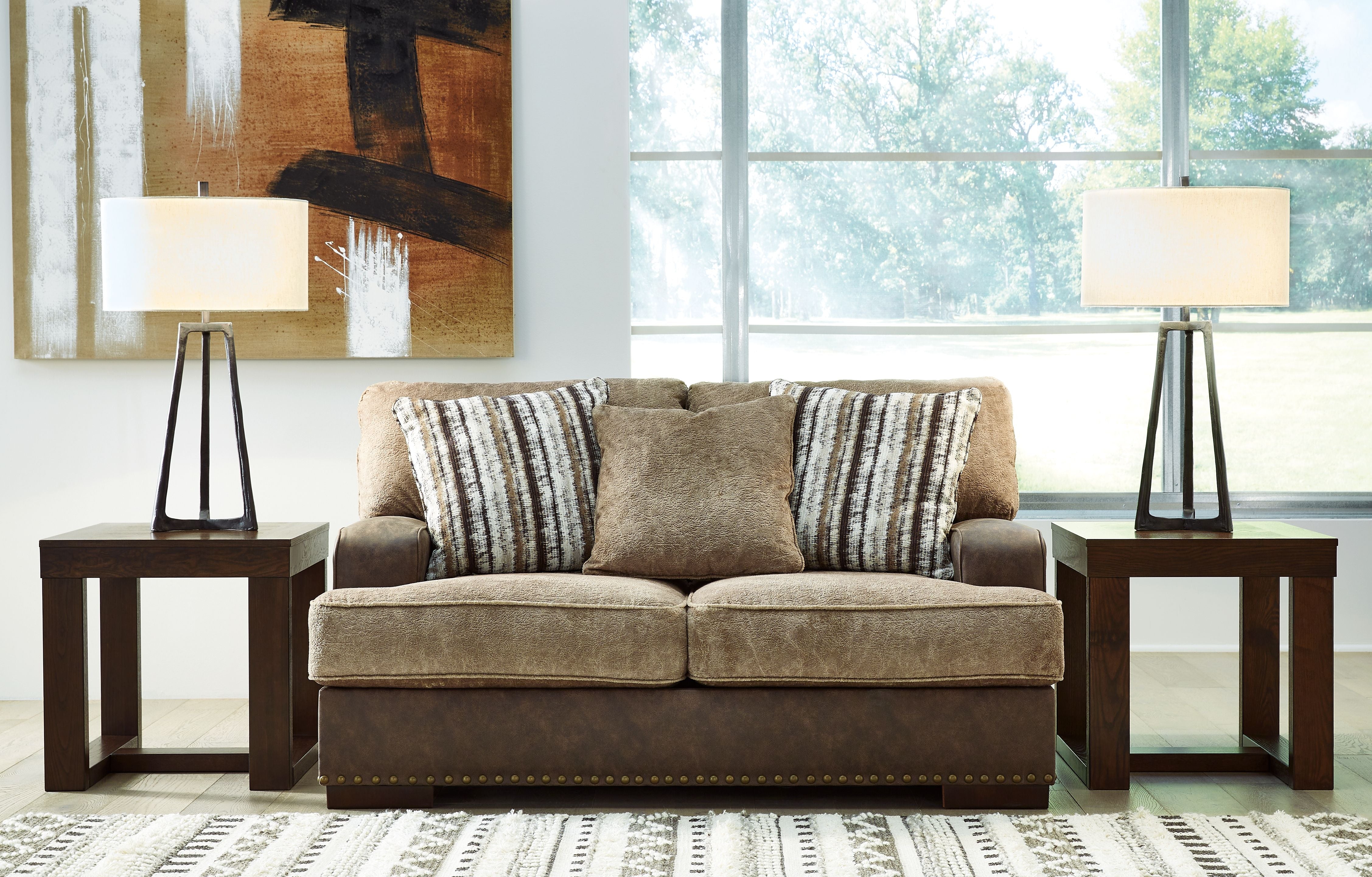 Signature Design by Ashley® Alesbury - Chocolate - Loveseat | Meri Furniture