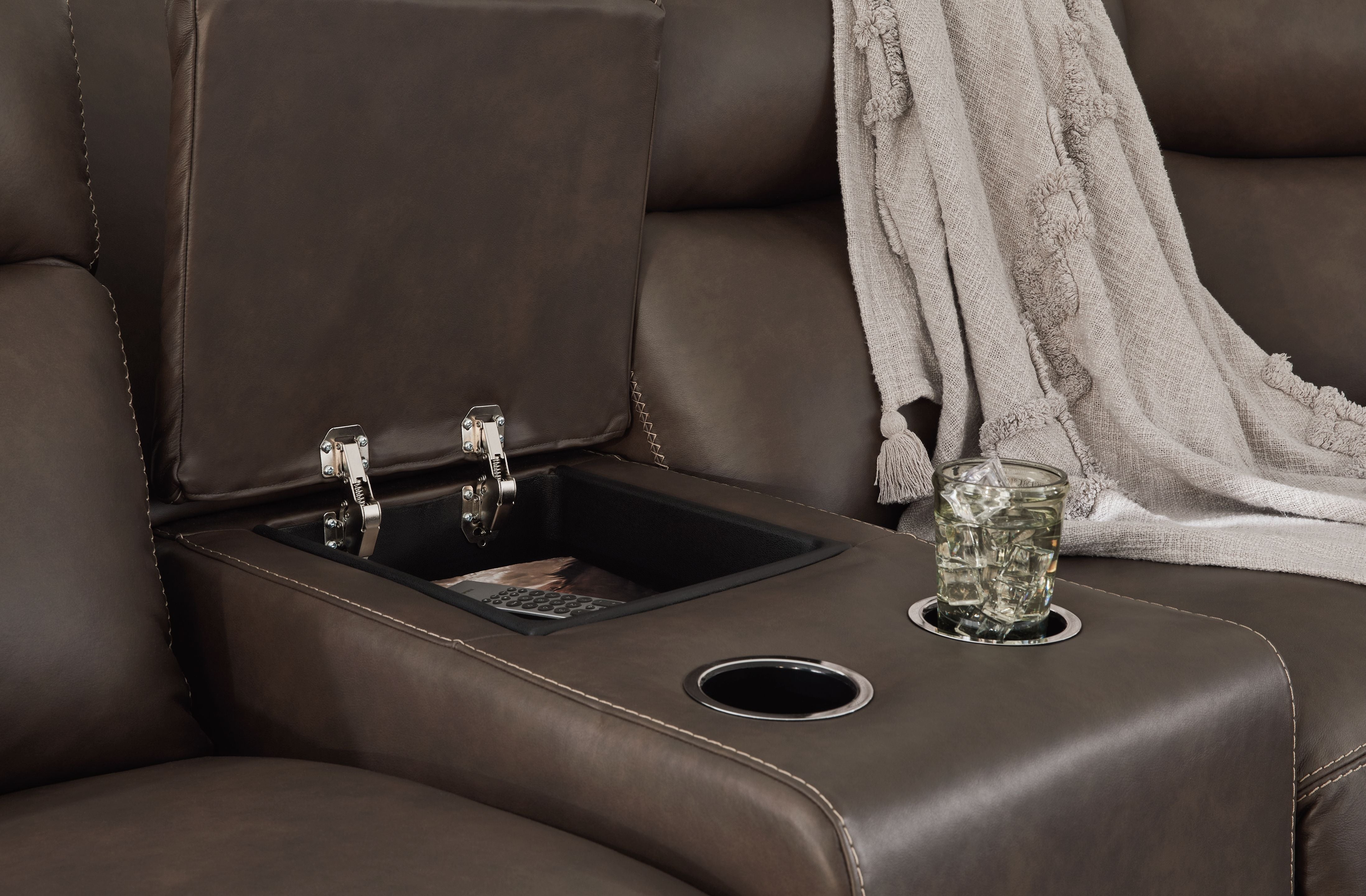 Signature Design by Ashley® Salvatore - Power Reclining Sectional | Meri Furniture