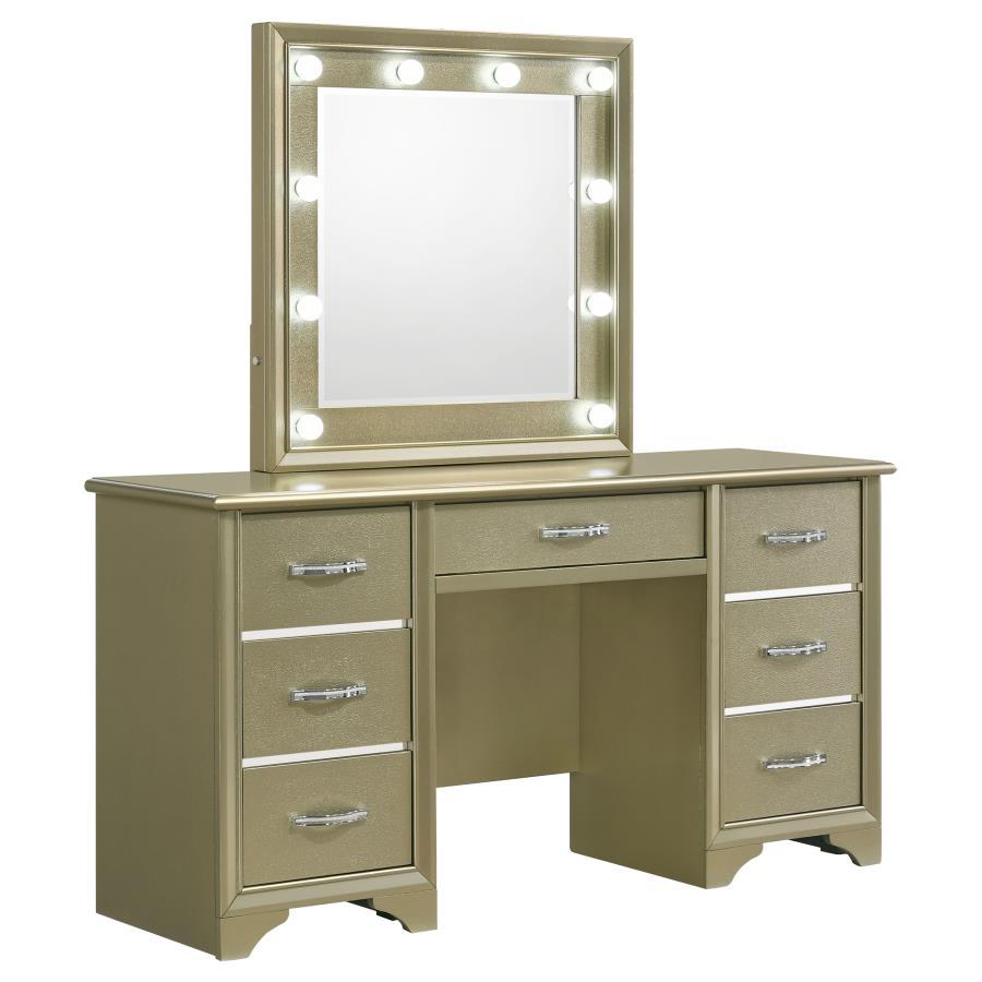 Coaster Fine Furniture Beaumont - 7-Drawer Vanity Set With Lighting - Champagne | Meri Furniture