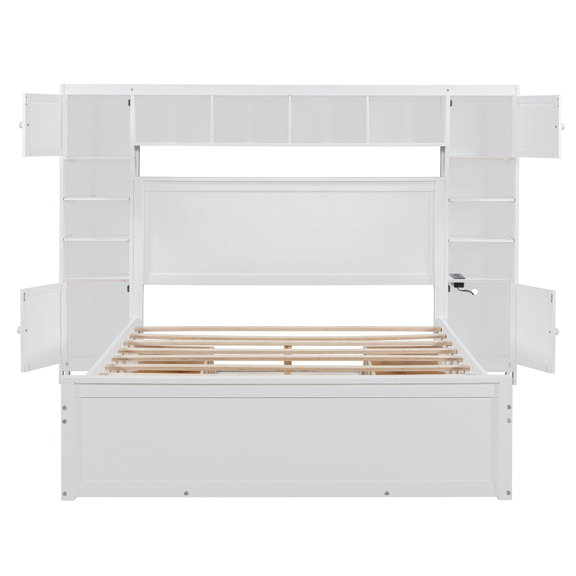 Bed With All In One Cabinet, Shelf And Sockets