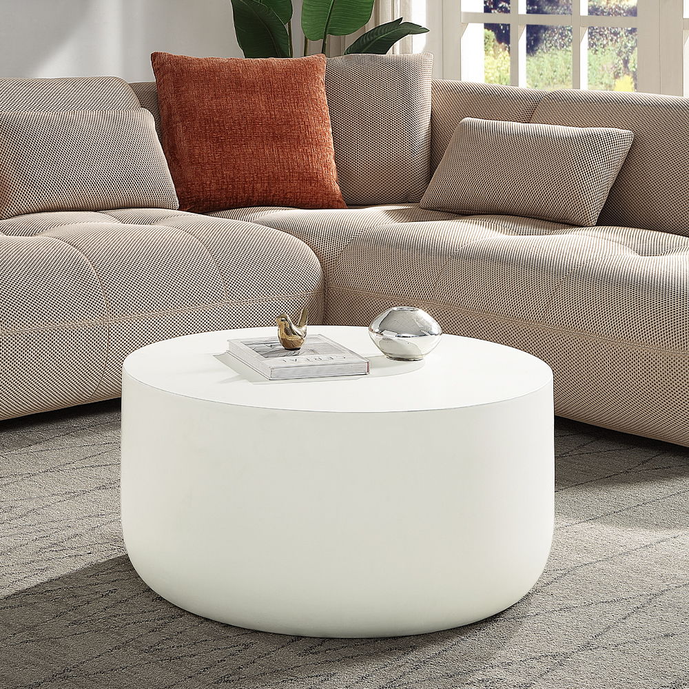 ACME Dustan - Coffee Table - Natural White Finish | Meri Furniture