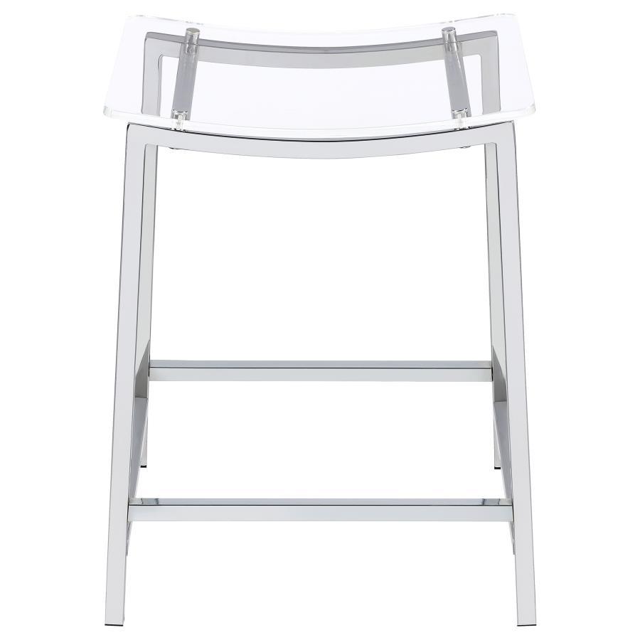 Coaster Fine Furniture Jovani - Acrylic Backless Bar Stools (Set of 2) | Meri Furniture