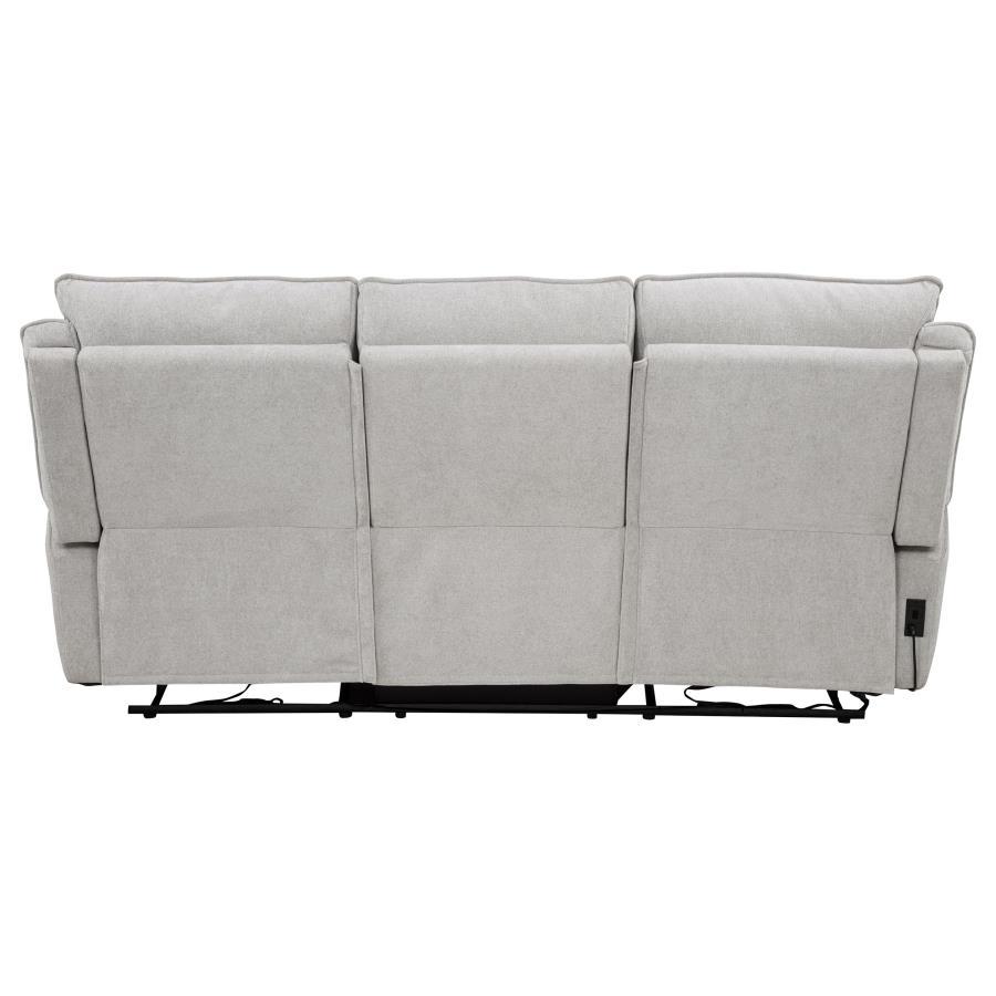 Sylmar - Chenille Upholstered Power Reclining Sofa - Dove Gray