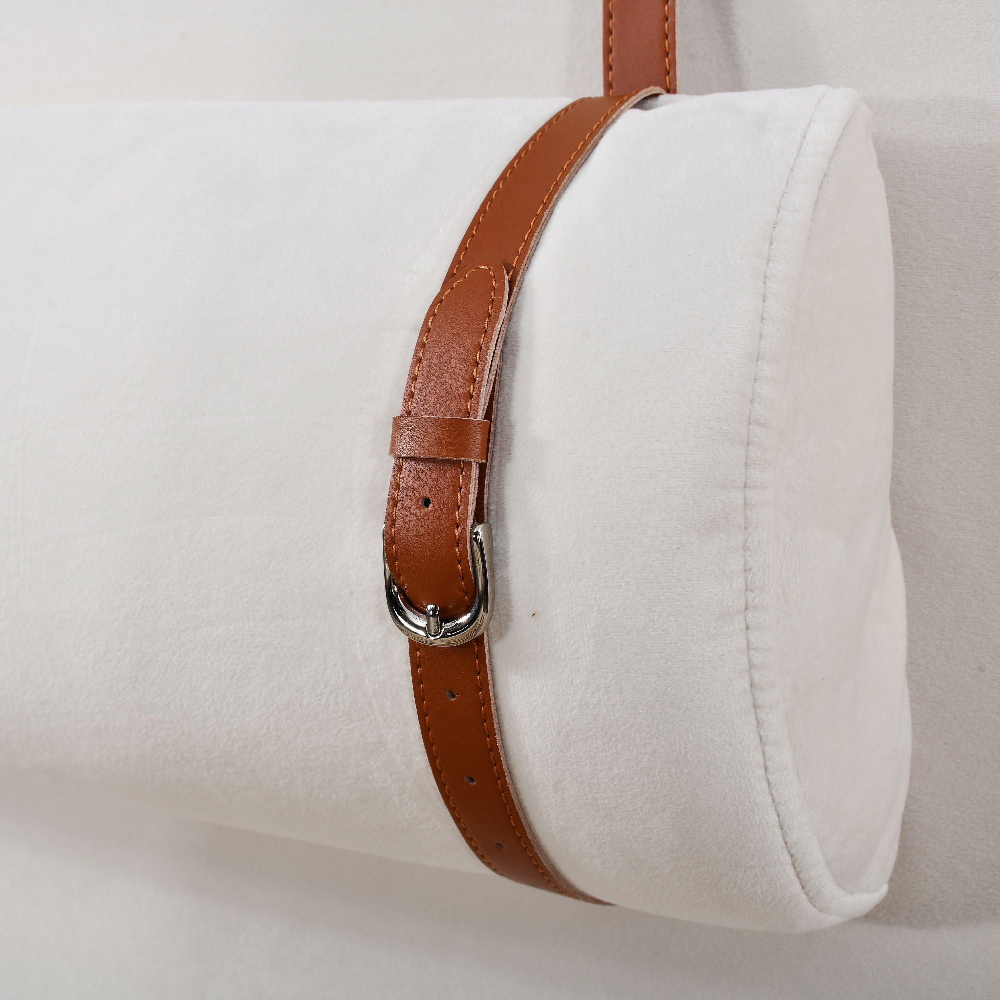 Upholstered Platform Bed, 2 Outlets And USB Charging Ports On Both Sides, 2 Bedside Pillows, Storage Shelves