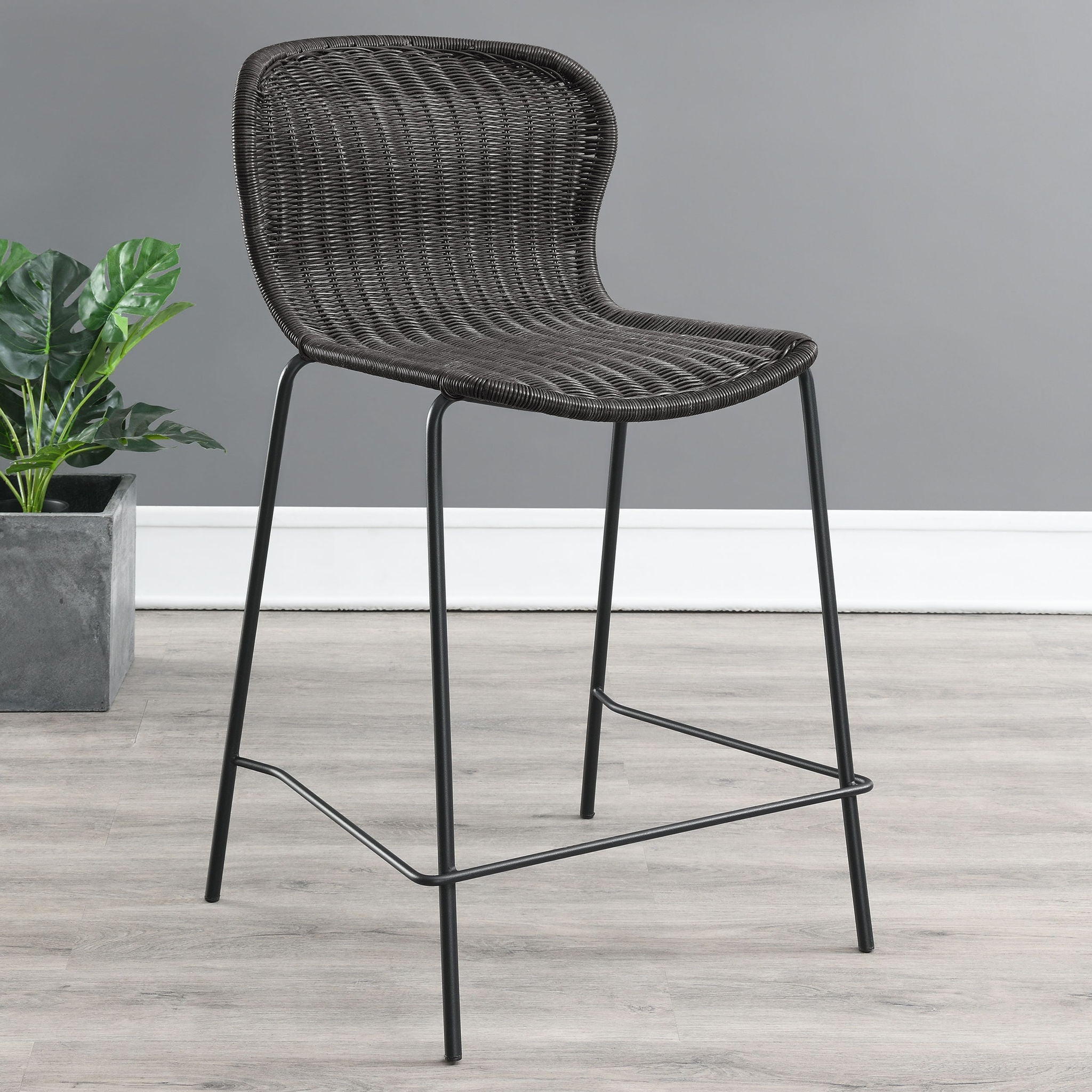 Mckinley - Counter Chair (Set of 2) Seat - Brown