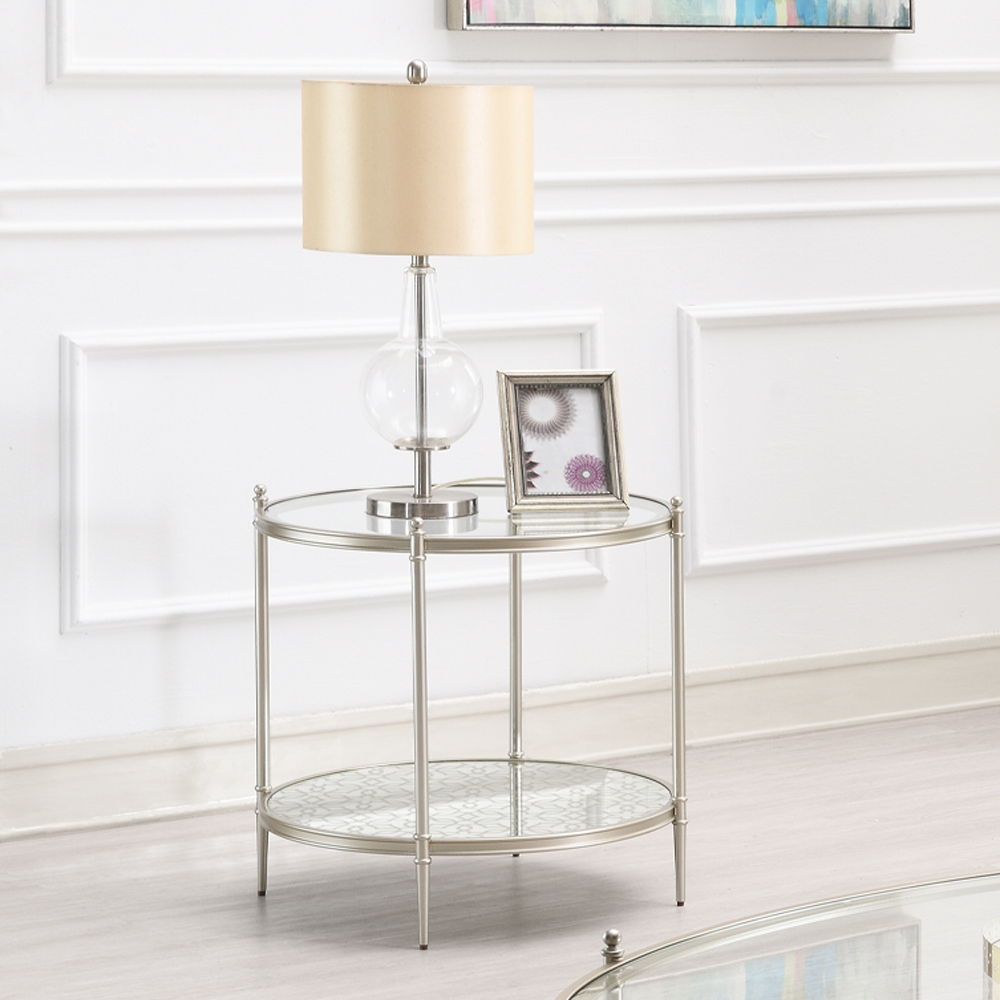 ACME Zaba - End Table - Pearl Silver | Meri Furniture