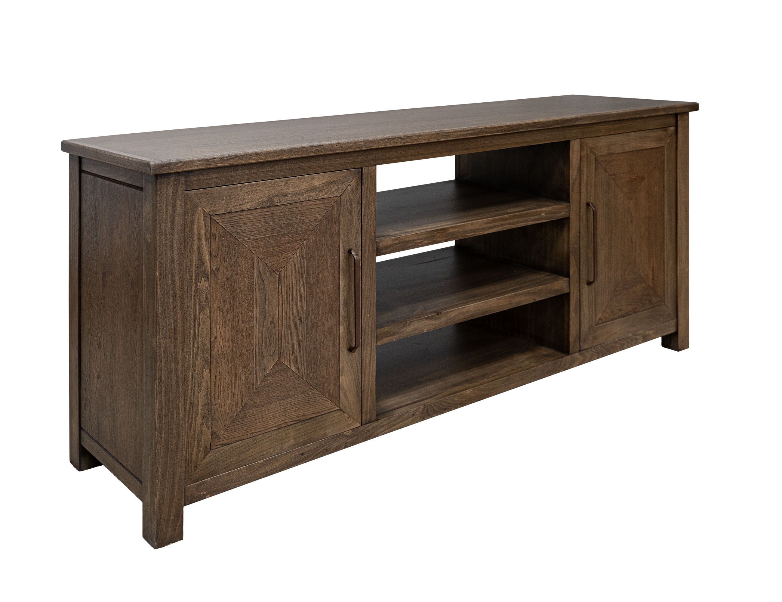 International Furniture Direct Novus lodge - 2 Doors TV Stand - Walnut Brown | Meri Furniture