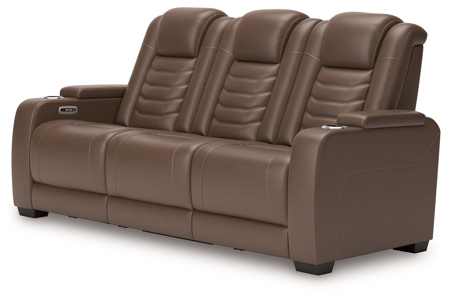 Signature Design by Ashley® High Impact - Tobacco - Power Reclining Sofa / Adj Headrest | Meri Furniture