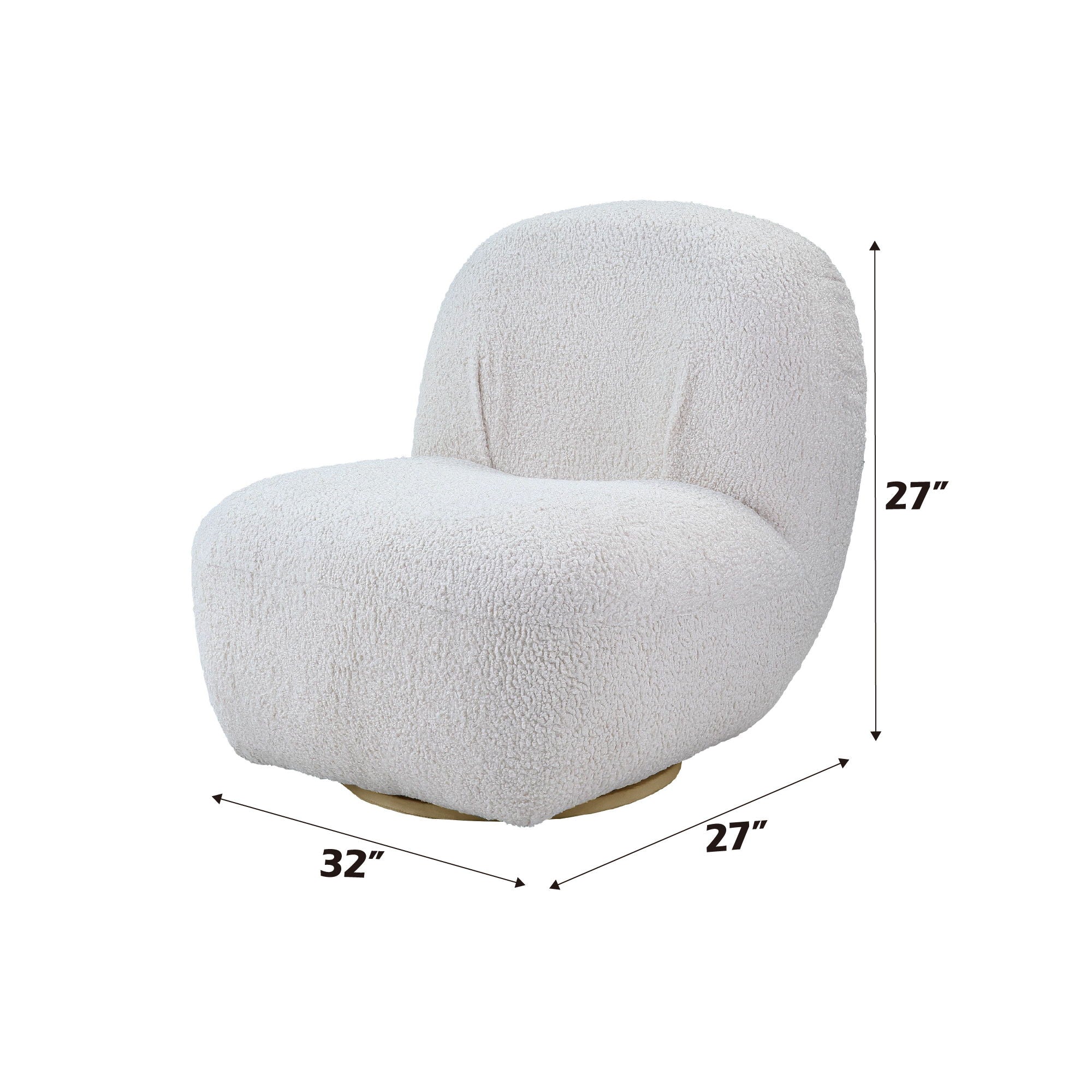 Yedaid - Sherpa Accent Chair With Swivel