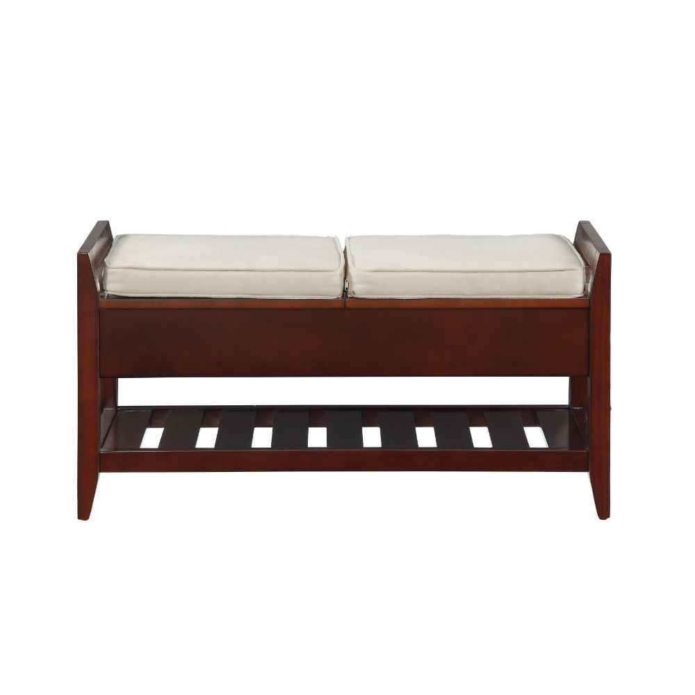 ACME Belch - Bench - Fabric & Espresso | Meri Furniture