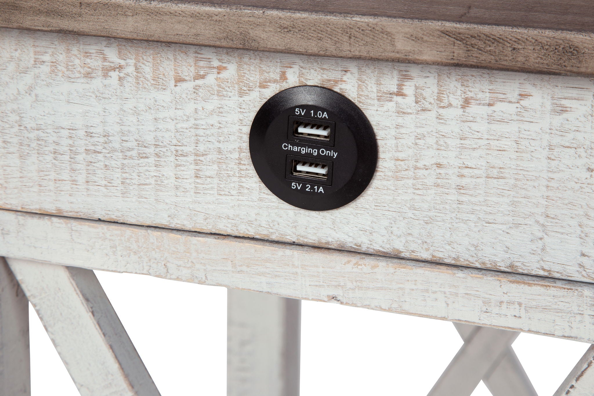 Adalane - Accent Table - White / Gray