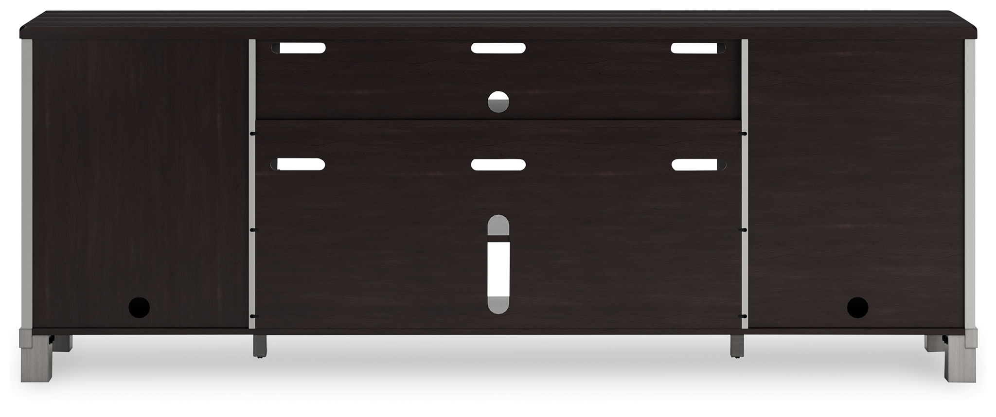 Darborn - XL TV Stand W/Fireplace Option - Gray / Brown