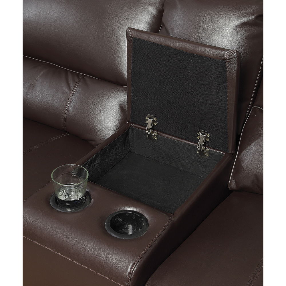 ACME Saul - Power Motion Sectional Sofa - Espresso | Meri Furniture