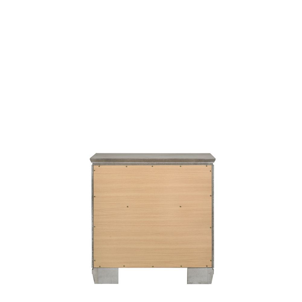ACME Antares - Nightstand - Light Gray Oak | Meri Furniture